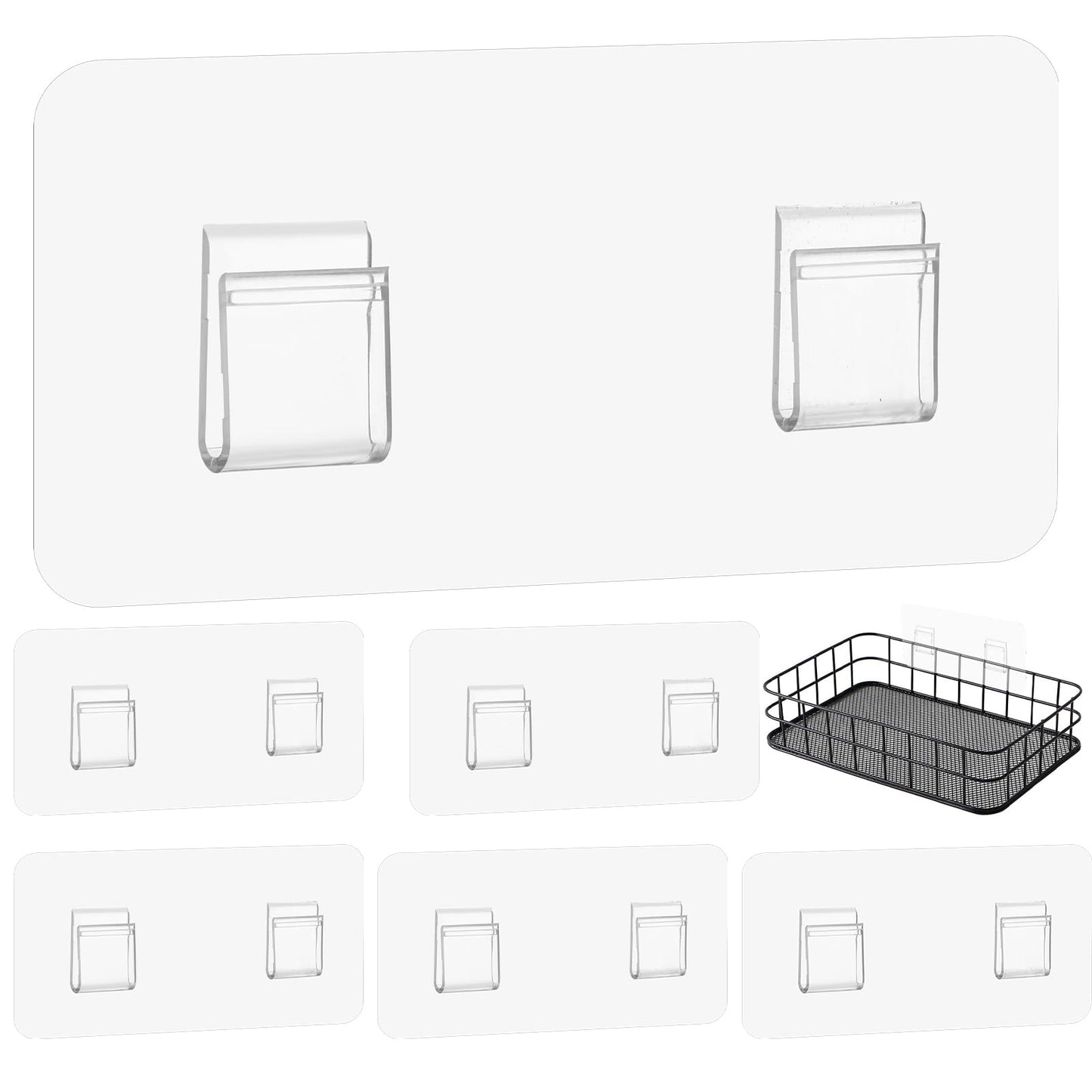 Shower Caddy Bathroom Organizers 6 Pcs Bathtub Shampoo Holder Self-Adhesive Spice Storage Shelves Inside Rack Replacement Corner Heads Hooks Wall Strips Baskets Suction Cup Hook Integrated Mounted