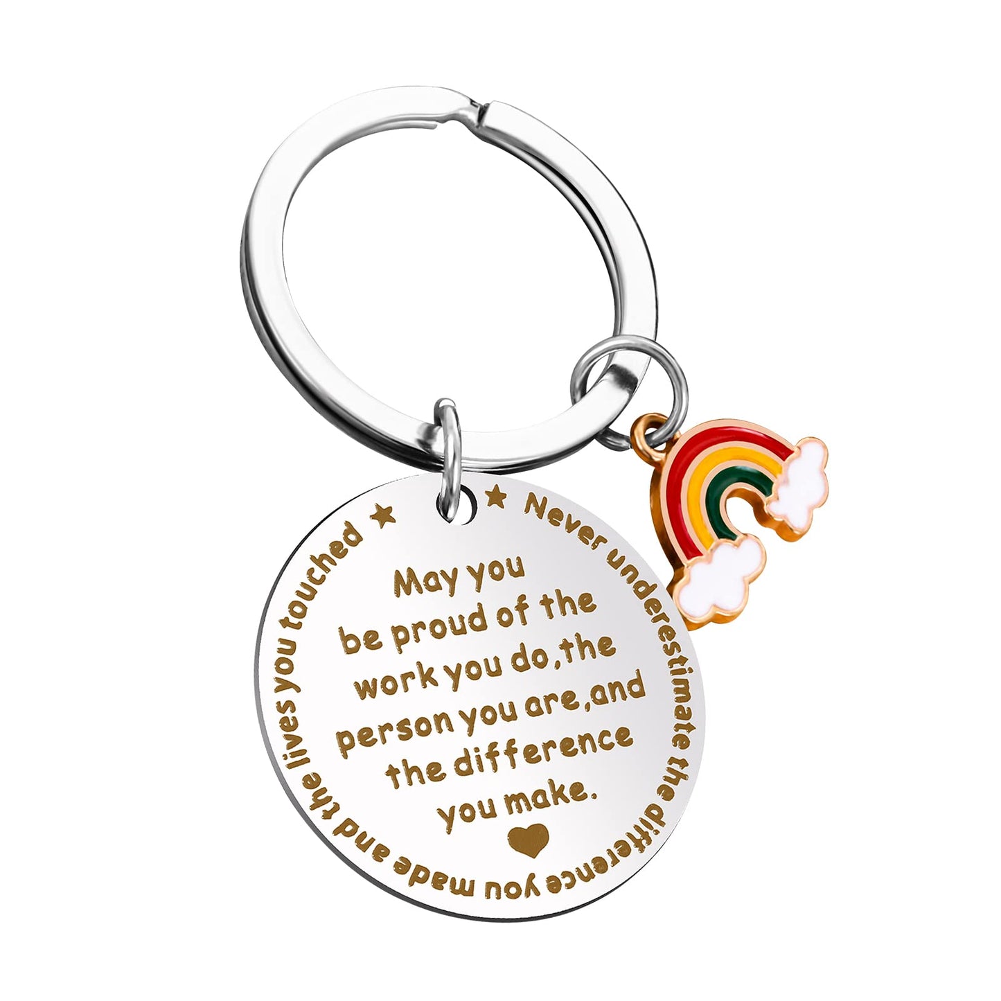 Sibba Keyring Keychain Pendant Souvenir Cheer Up Gift Thank You for Leaving Gift for Colleagues Teacher Auntie Volunteers Employees Family Friend