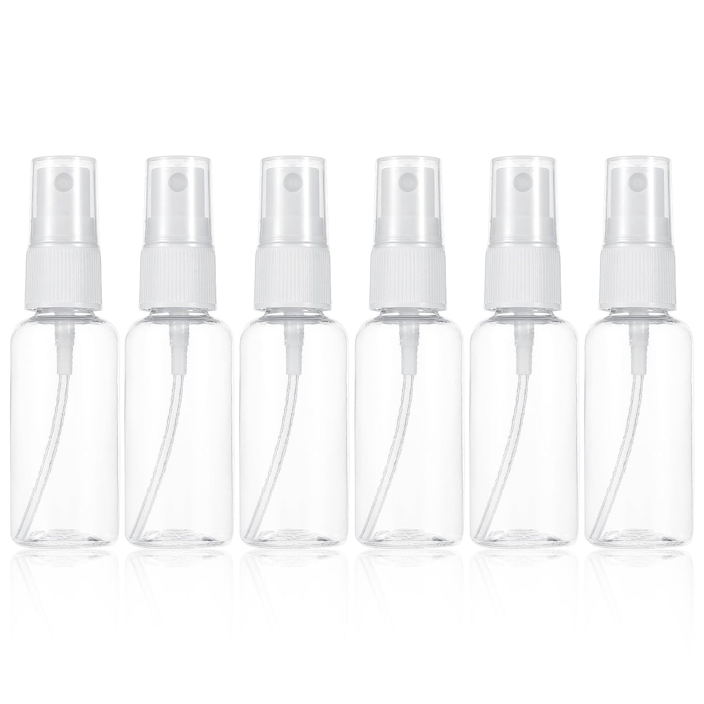 Dimeho 6 Pcs Spray Bottles Clear Plastic Fine Mist Portable Sprayer Bottle Small Refillable Pocket Size Atomizer Spritzer Mini Empty Spray Bottle for Perfume Hair Care Makeup Travel