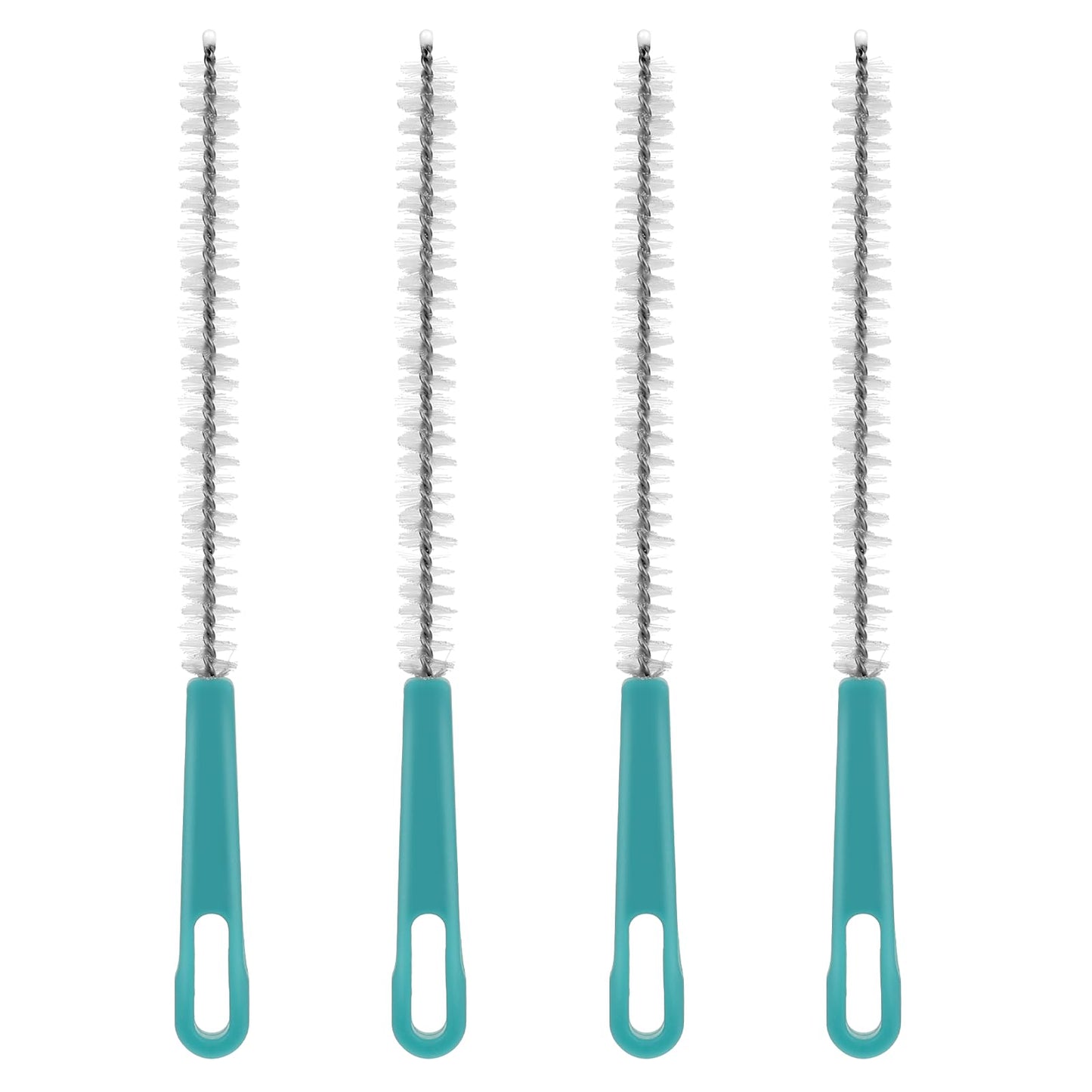 COMNICO Straw Cleaner Brush Set, 4 Pcs Heavy Duty Extra Long Straw Cleaners 8 Inch Full Bristle Coverage Large Grip Handle Straw Cleaning Brush for Tumbler Sippy Cup and Bottle Tube