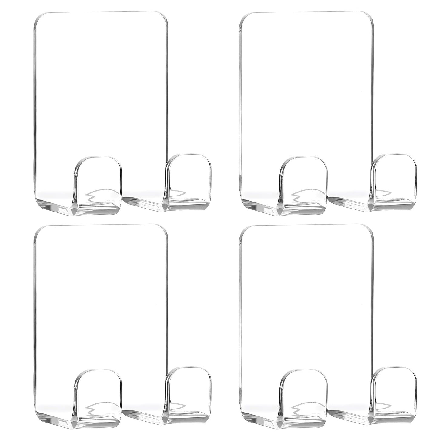 YBEATY Pack of 4 Razor Holder Self-Adhesive Razor Holder Wall Mount Shower Shaver Hook Waterproof Razor Holder Heavy Duty Shower Wall Hook for Bathroom for Hanging Towels