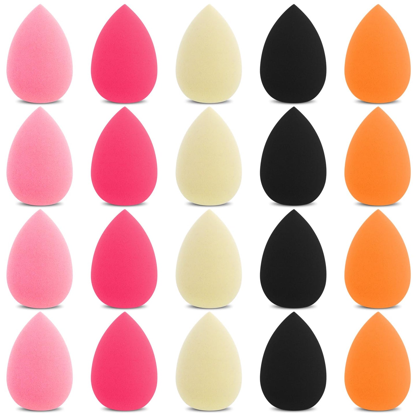 Qianyu 20 Piece Make Up Sponge Set Cosmetic Sponge Washable Mini Cosmetic Applicator Accessories for Liquid Wet Dry Foundation Powder Sun Protection Foundation Concealer Pen Body Powder