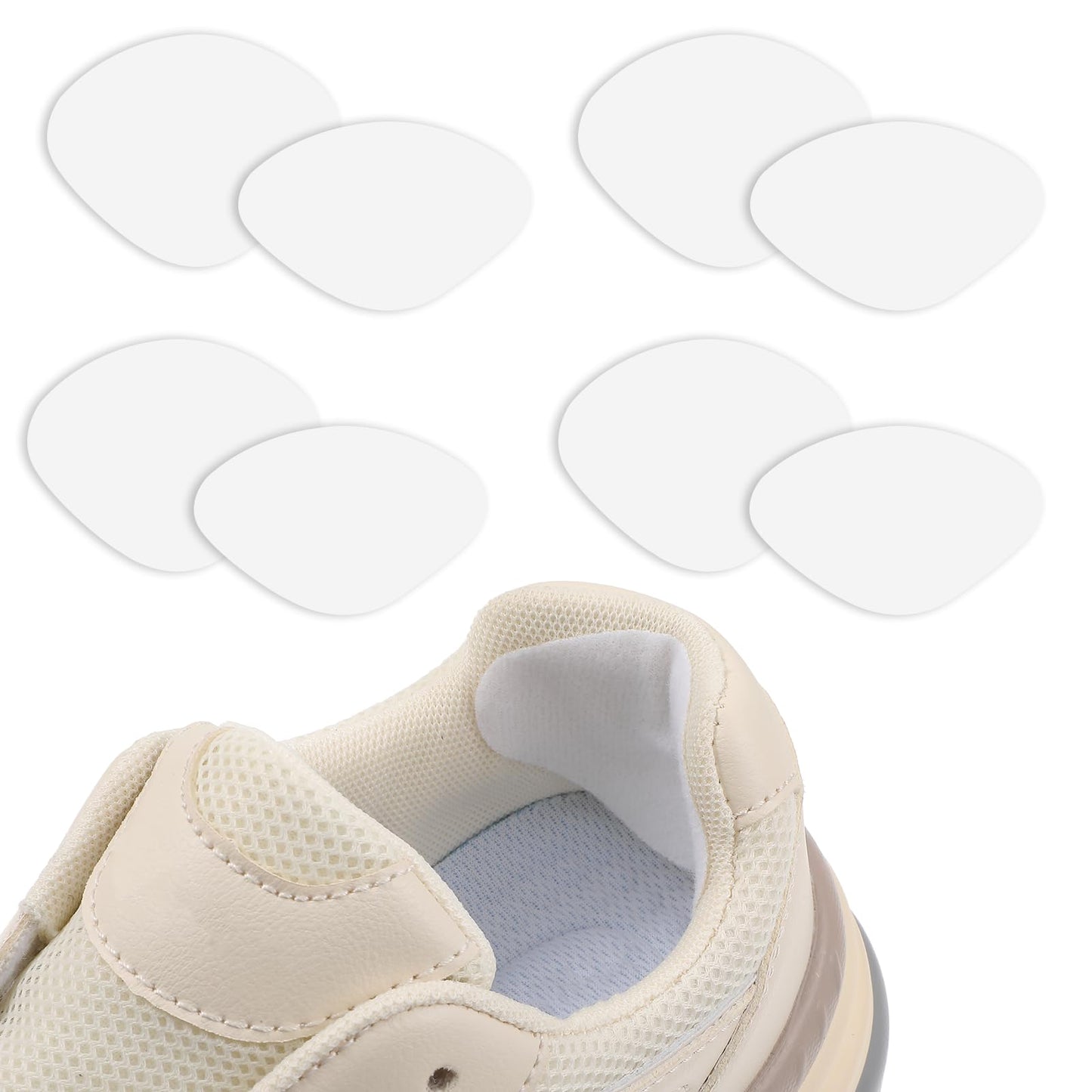 Dimeho 8 Pcs Shoe Heel Repair Patch Self-Adhesive Inside Shoe Patch Sneaker Heel Hole Patch Quick Vamp Repair Stickers for Back of Sports Shoes Leather Shoes High Heels Flats Shoes