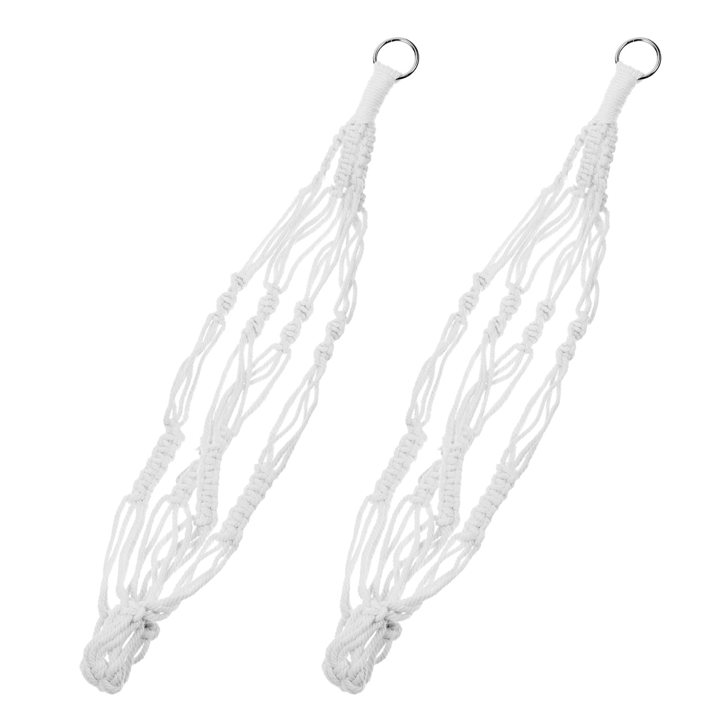 Hpmjz 2 Pack Macrame Plant Hanger Indoor Outdoor Hanging Plant Pot Boho Hanging Baskets Handmade Woven Rope Hanger Kits Decorative Braided Cotton Rope Flower Pot Holder for Garden Home Decor
