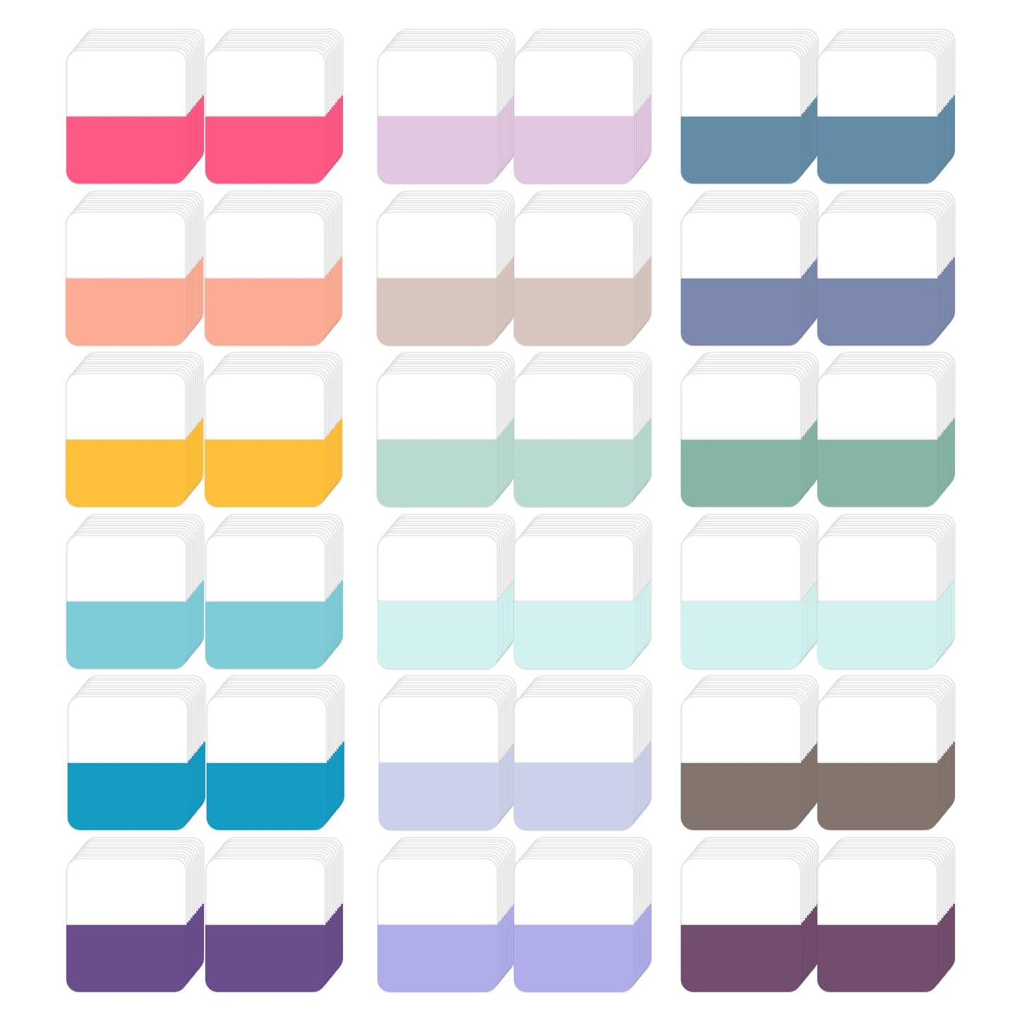 Wanmu Pack of 360 Index Tabs, Page Markers, Sticky Notes, Self-Adhesive Index Tabs, Page Markers, Sticky Notes for Office, Documents, Books, Diary, Folders