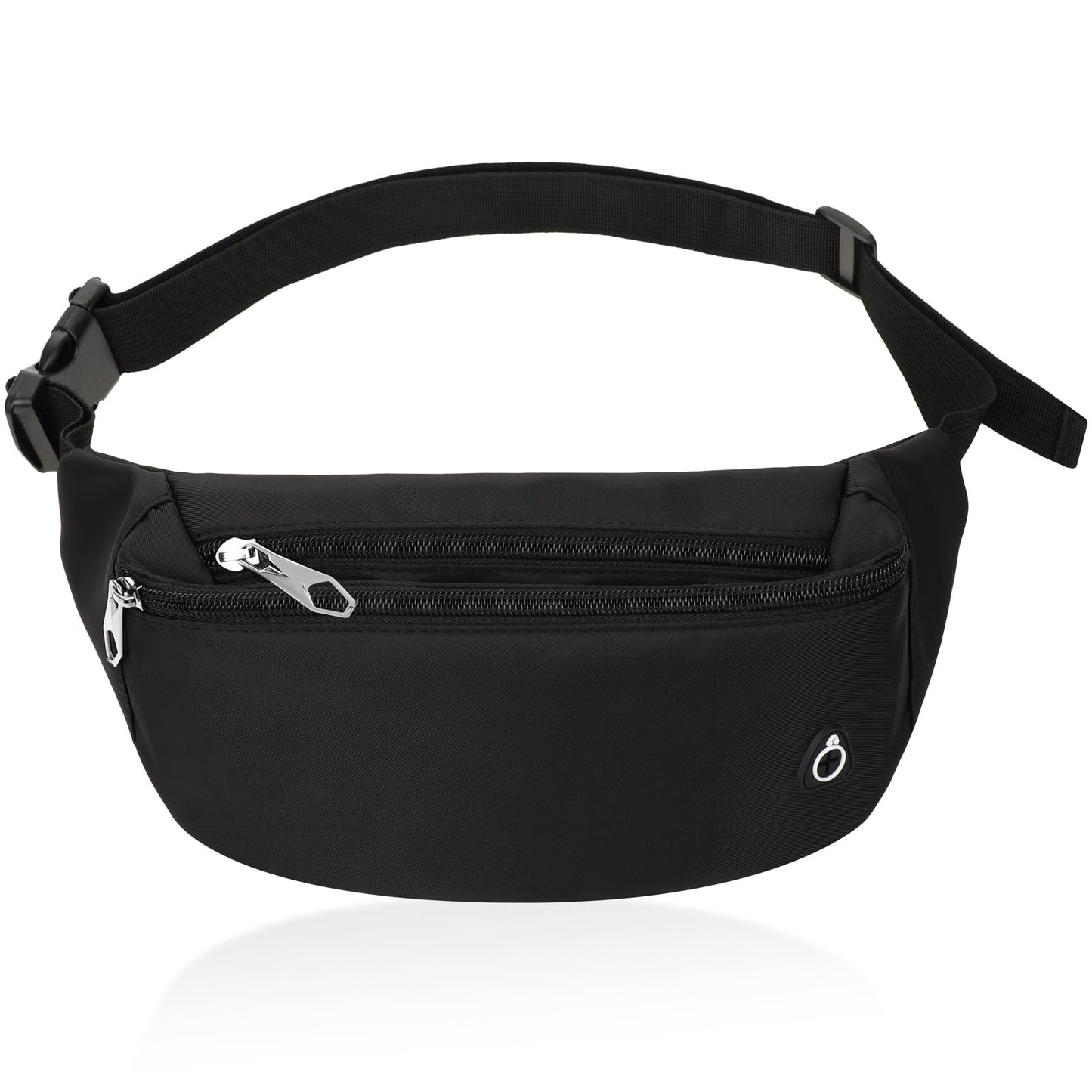 COMNICO Fanny Pack for Men Women, Waterproof Running Belt Bag Black Portable Waist Pack Phone Holder with Adjustable Strap for Outdoor Camping Travel Hiking