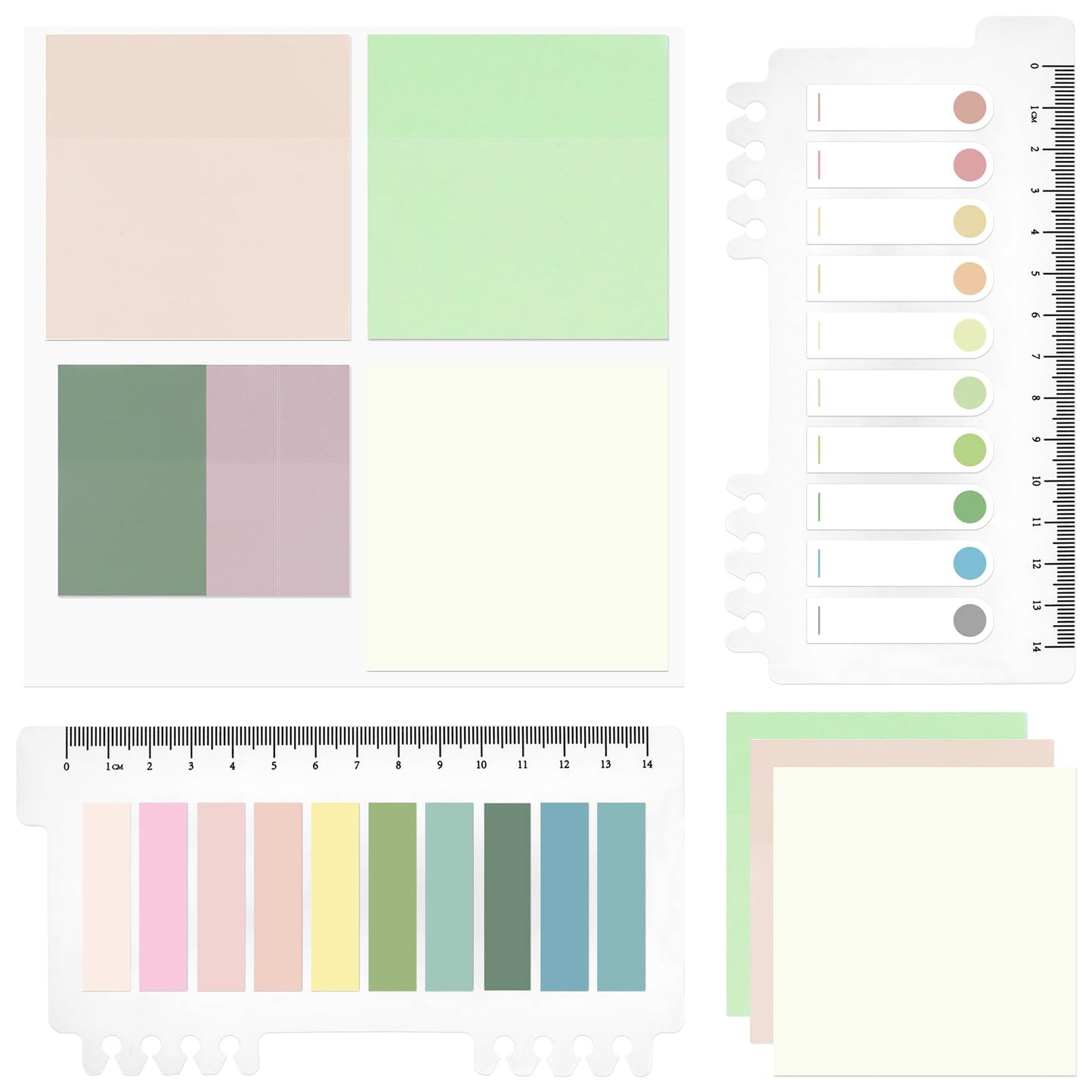 700 Pcs Transparent Sticky Note Self-Adhesive Writable Index Tabs Waterproof Clear Page Markers Translucent Memo Pad Multi Size Sticky Notes Pads for Books Annotation Office School Study Supplies