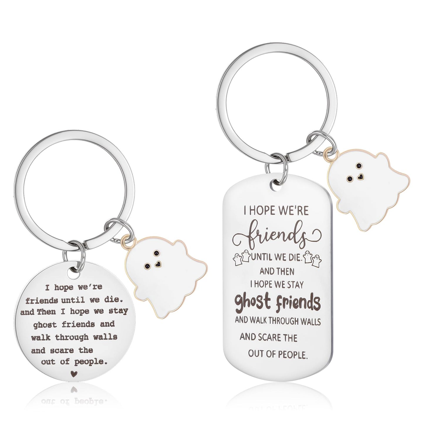 Sibba Friendship Keychain 2PCS Backpack Keyrings Purses Wallet Decorations Charms Little Halloween Party Anniversary Souvenir Gifts Women Holiday Celebration Car Key Pendants Decorative Accessories