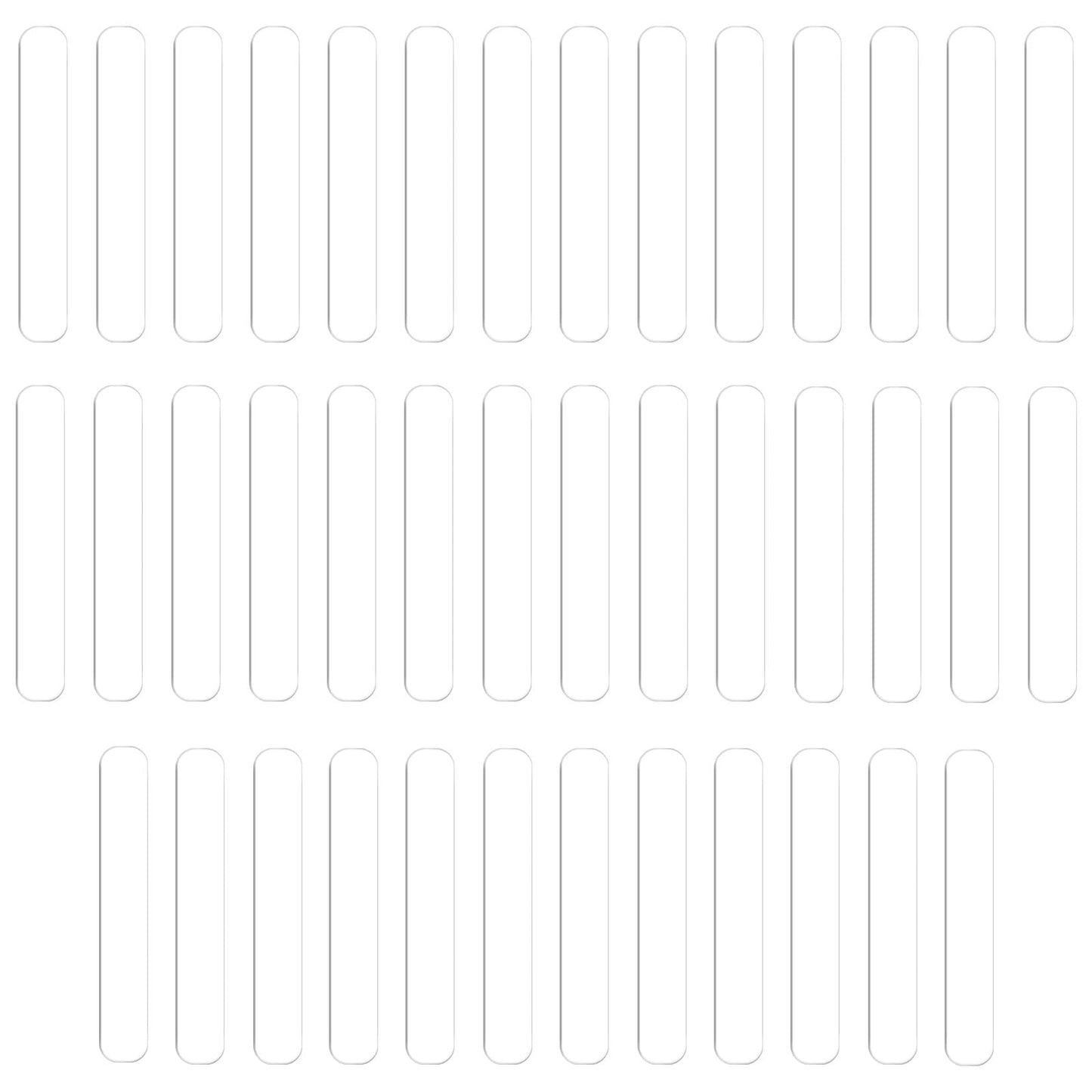 40Pcs Cabinet Door Bumpers, Cabinet Bumpers Clear, Stripes Clear Bumpers for Sound Dampening Buffer Pads, Self Adhesive Rubber Bumpers for Cabinets, doors, car doors, drawers, toilet lids