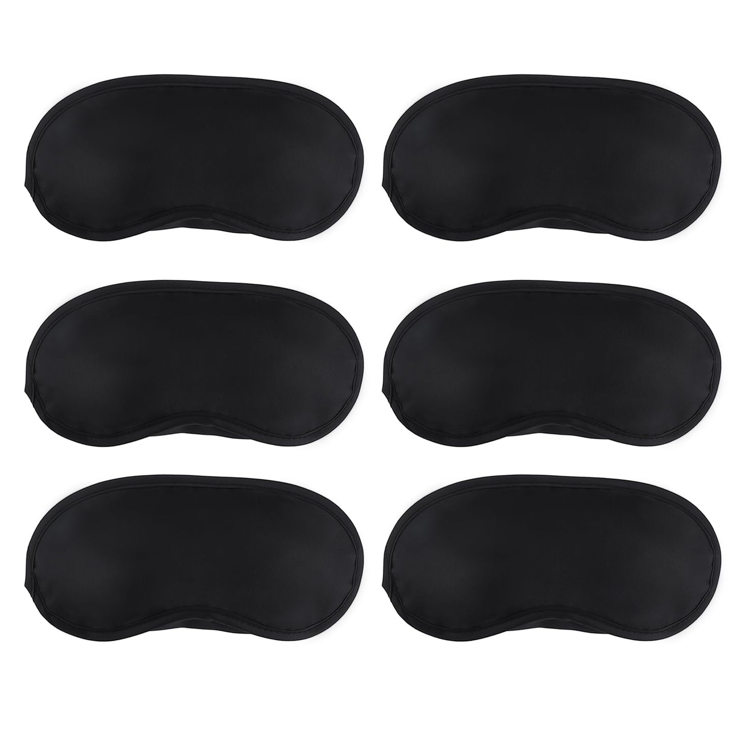 Sleep Mask, 6 PCS Eye Mask for Side Sleeper Soft Breathable Blackout Eye Cover with Adjustable Straps for Travel Blindfold Meditation Nap Women Men Kids (Black)