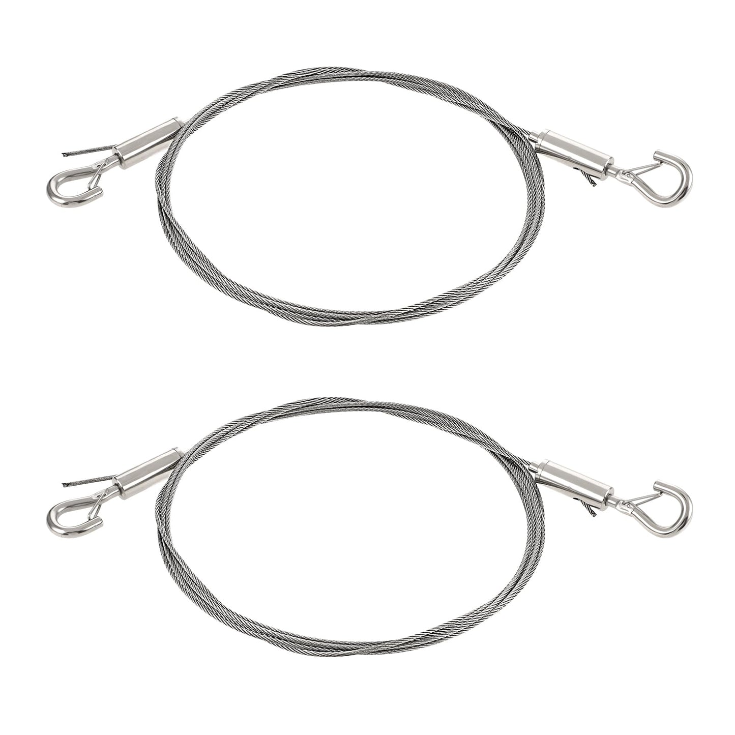 Sibba Picture Hanging Wire 2 Pcs Lighting Suspension Kit Ceiling Adjustable Heavy Duty Hanger Hooks Mirror Frame Loops Clip Stainless Steel Pegging Rope for Hardware Light Lamp Billboards Basket