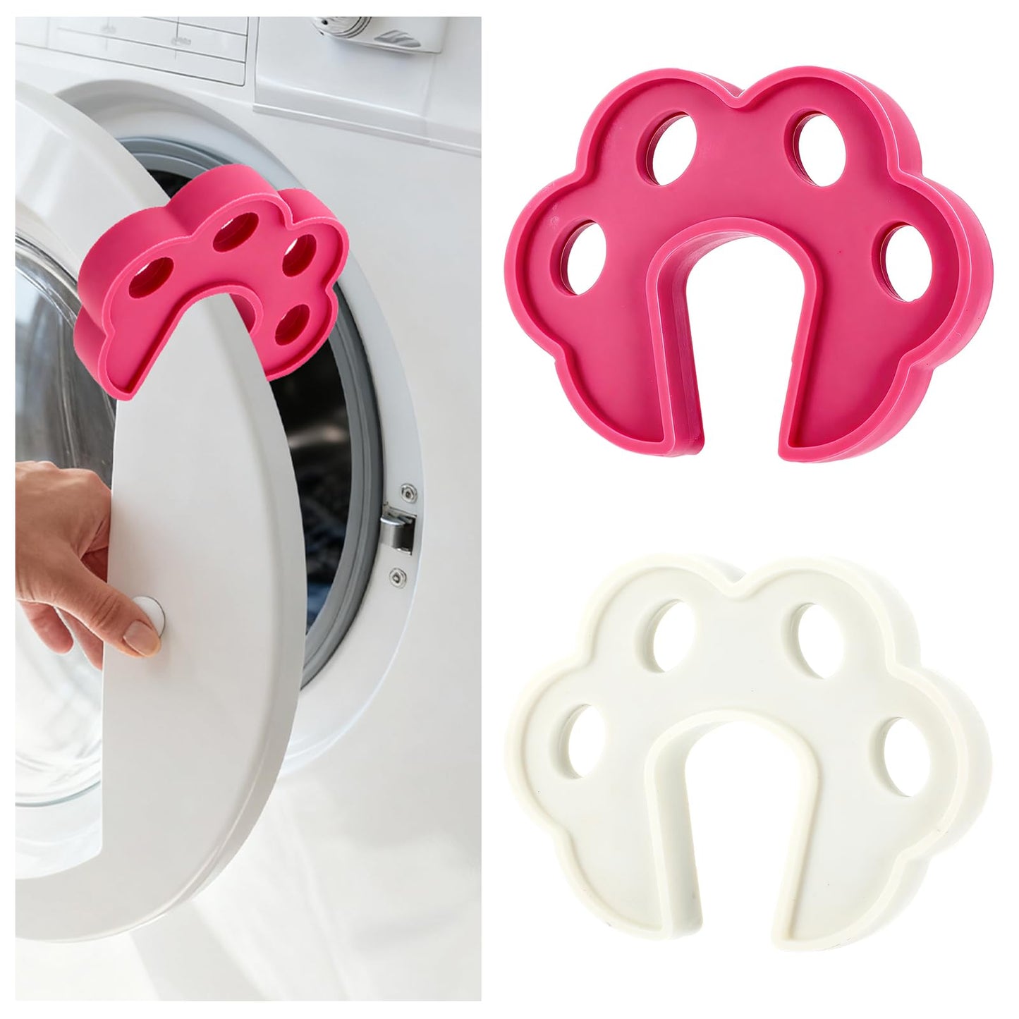YBEATY 2 Pack Washing Machine Door Prop Open Silicone Front Load Washer Prop Stopper Dishwasher Laundry Door Holder Washer And Dryer Accessories to Keep for Proper Ventilation
