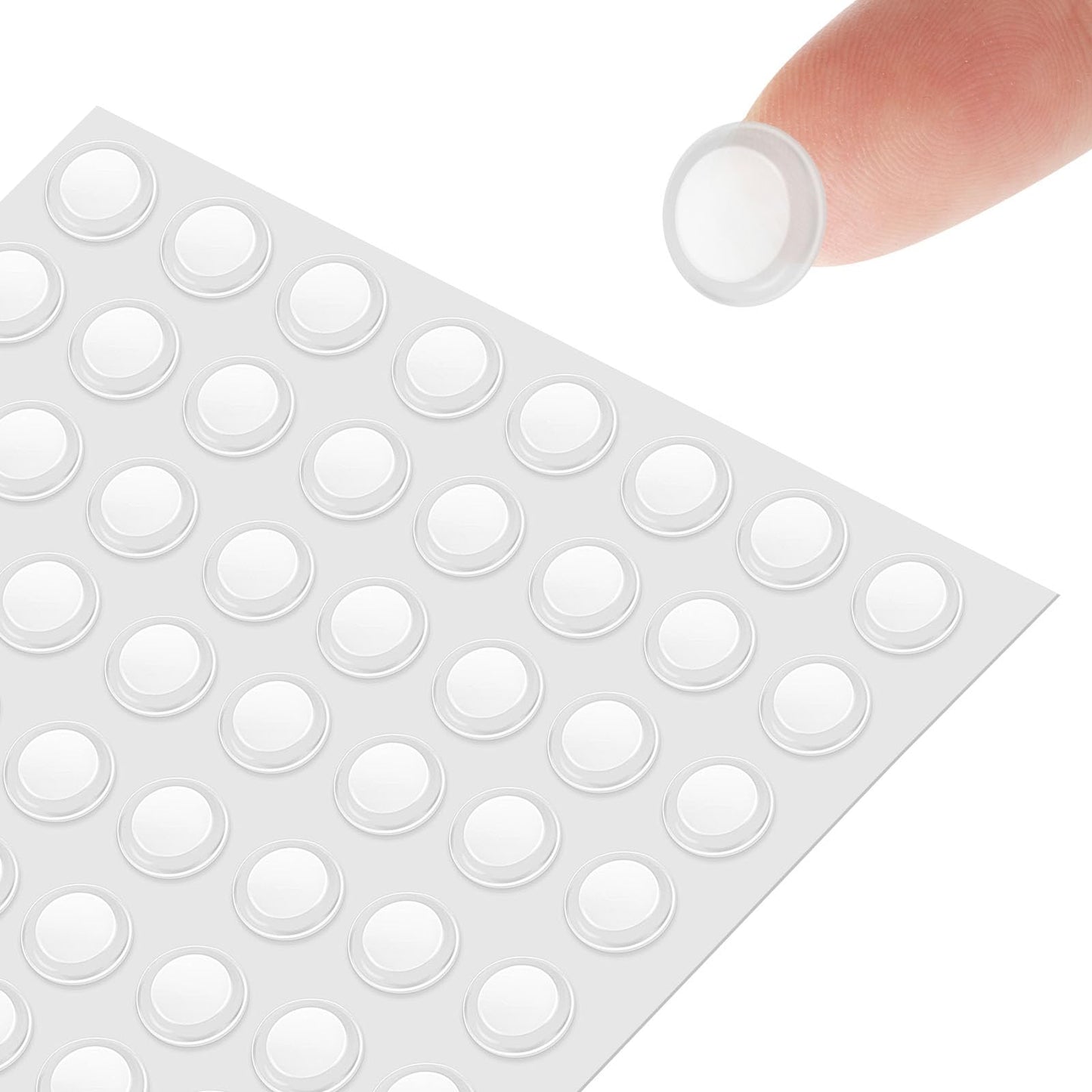 Sibba Cabinet Door Bumpers 164 Pcs Silicone Rubber Bumpers Circular Dots Self Adhesive Pads Clear Sound Dampening Bumpers Sticky Furniture Pads for Drawers Boards Picture Frames