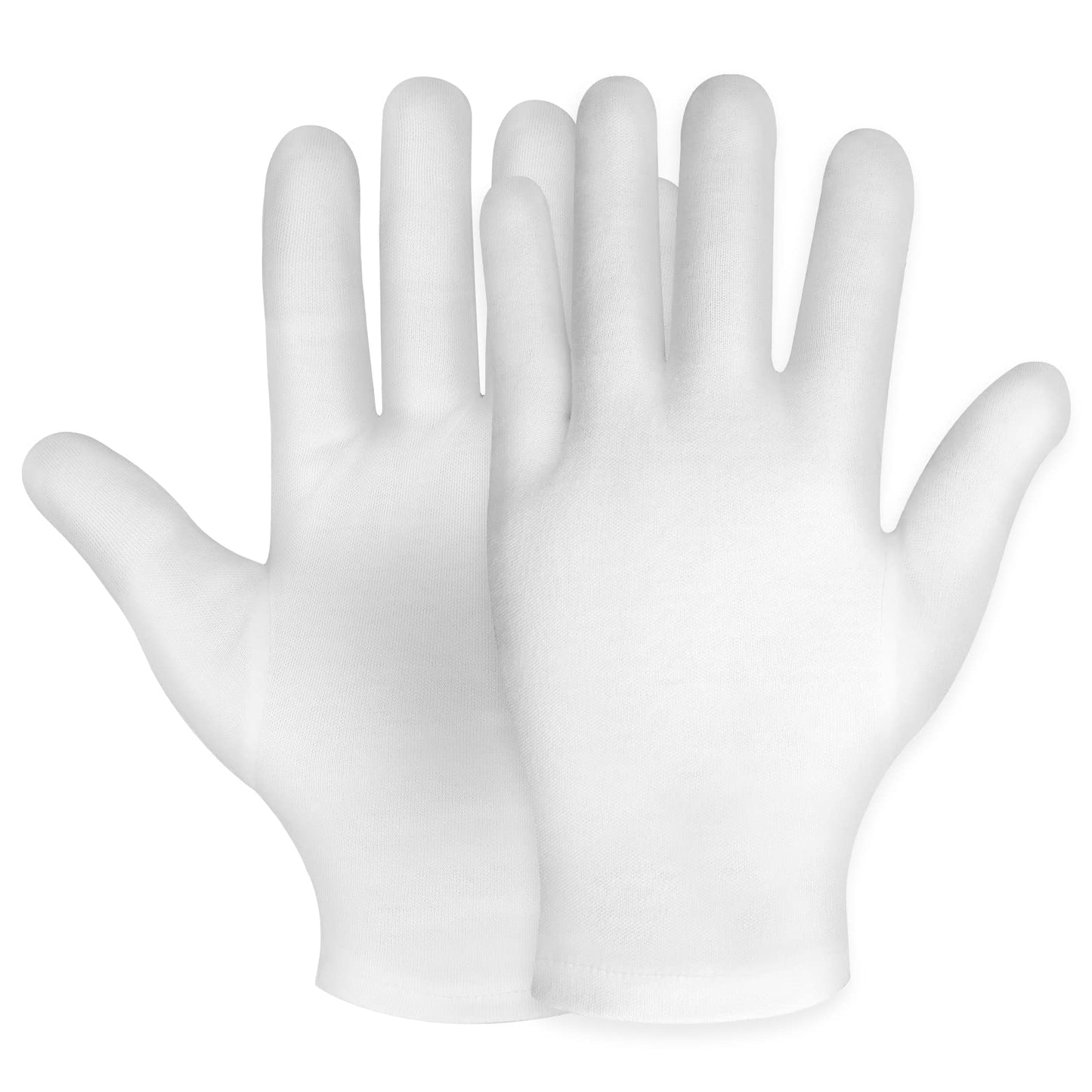 WLLHYF 1 Pairs Moisturizing Gloves, White Cotton Gloves for Women and Men Overnight Bedtime Nighttime Lotion Dry Hands Spa Cosmetic Treatment Moisturizing Bathing Accessories Washable SPA Gloves