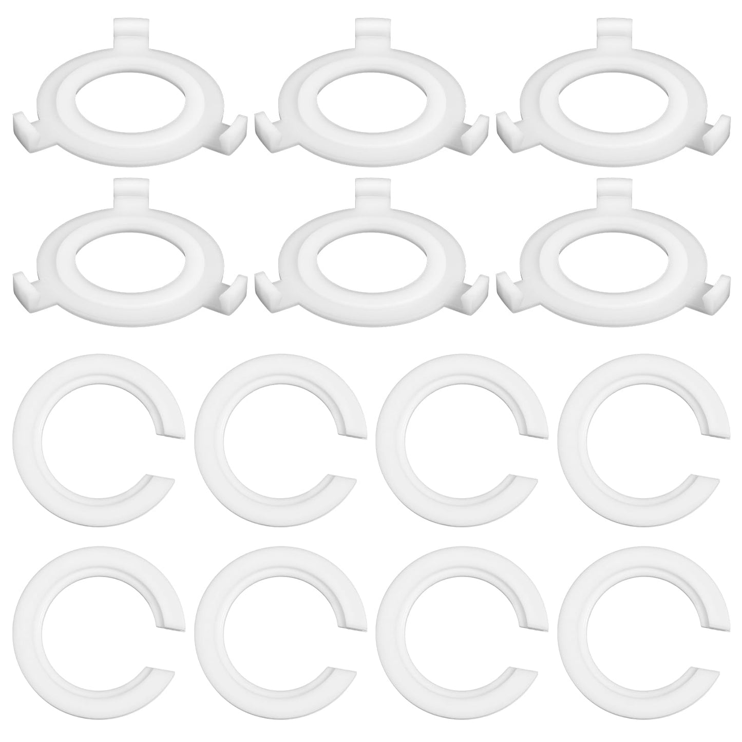 Gjinxi 14 Pcs E27 to E14 Lamp Shade Reducer Ring, Plastic Lamp Shade Adapter Rings Light Converter Ring Washer for Light Fitting Lampshade Adaptor Socket Replacement Fittings