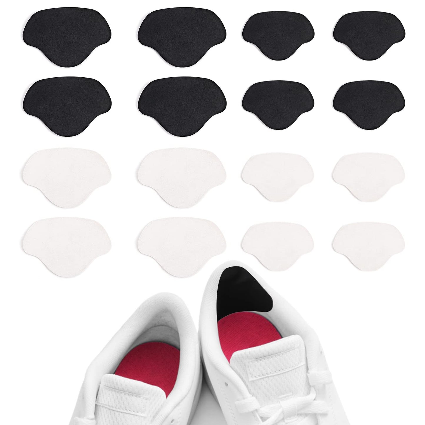 Sibba Heel Grips Liner Shoe Prevention Protector 8 Pairs High Heel Repair Sneaker Cushions Pads Insert Insoles Sole Filler Self-Adhesive Hole Repair Patches Filler for Loose Shoe for Women and Men