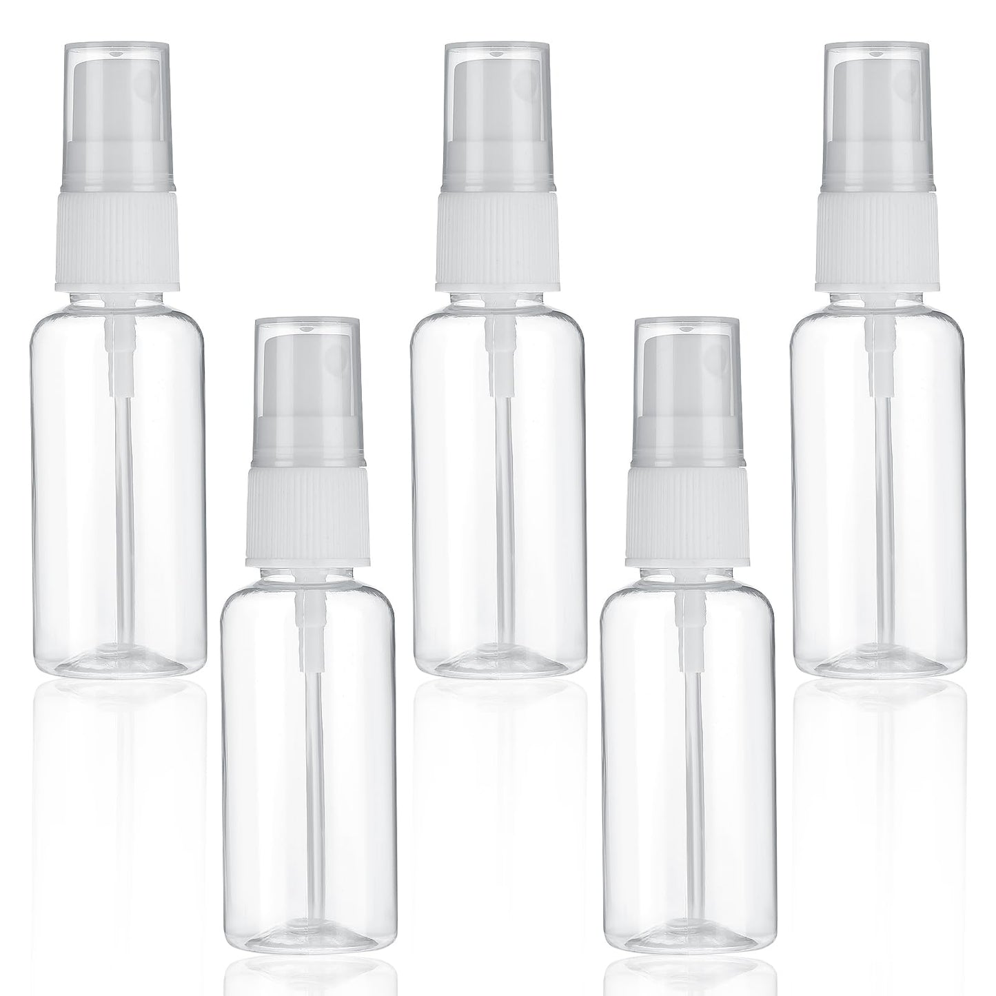 Sibba 5Pcs Spray Bottles, 30ML Mini Travel Spray Bottles, Refillable Fine Mist Sprayer Bottle, Transparent Plastic Atomiser for Essential Oil, Cosmetic, Perfume