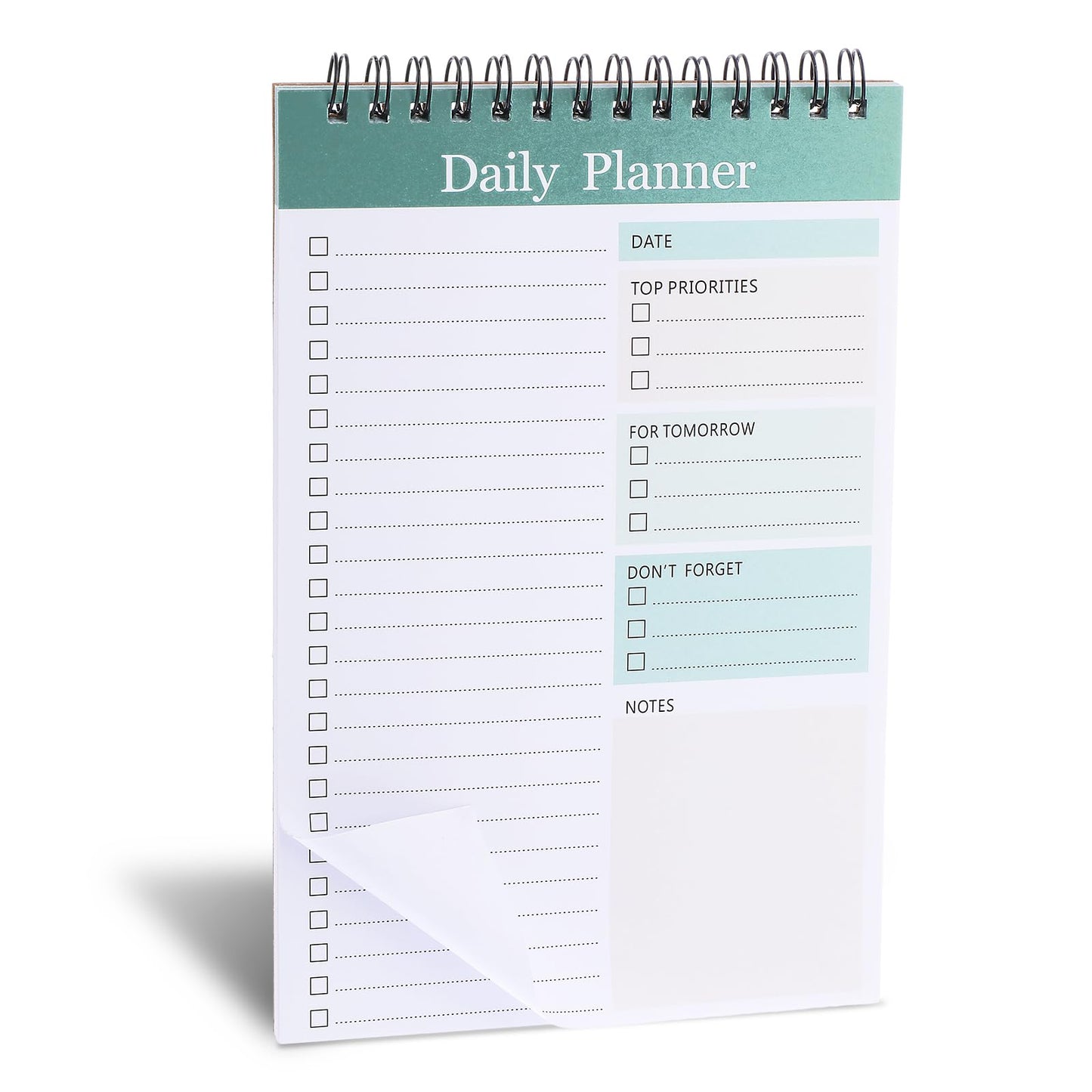 Sibba Tear Off to-Do Pad, 35 Sheets Daily Planning System, 8.1" x 5.1" Planning Pad Checklist, Undated Checklist Notepad Organizer with Perforated Sheets for Work and Personal Organized