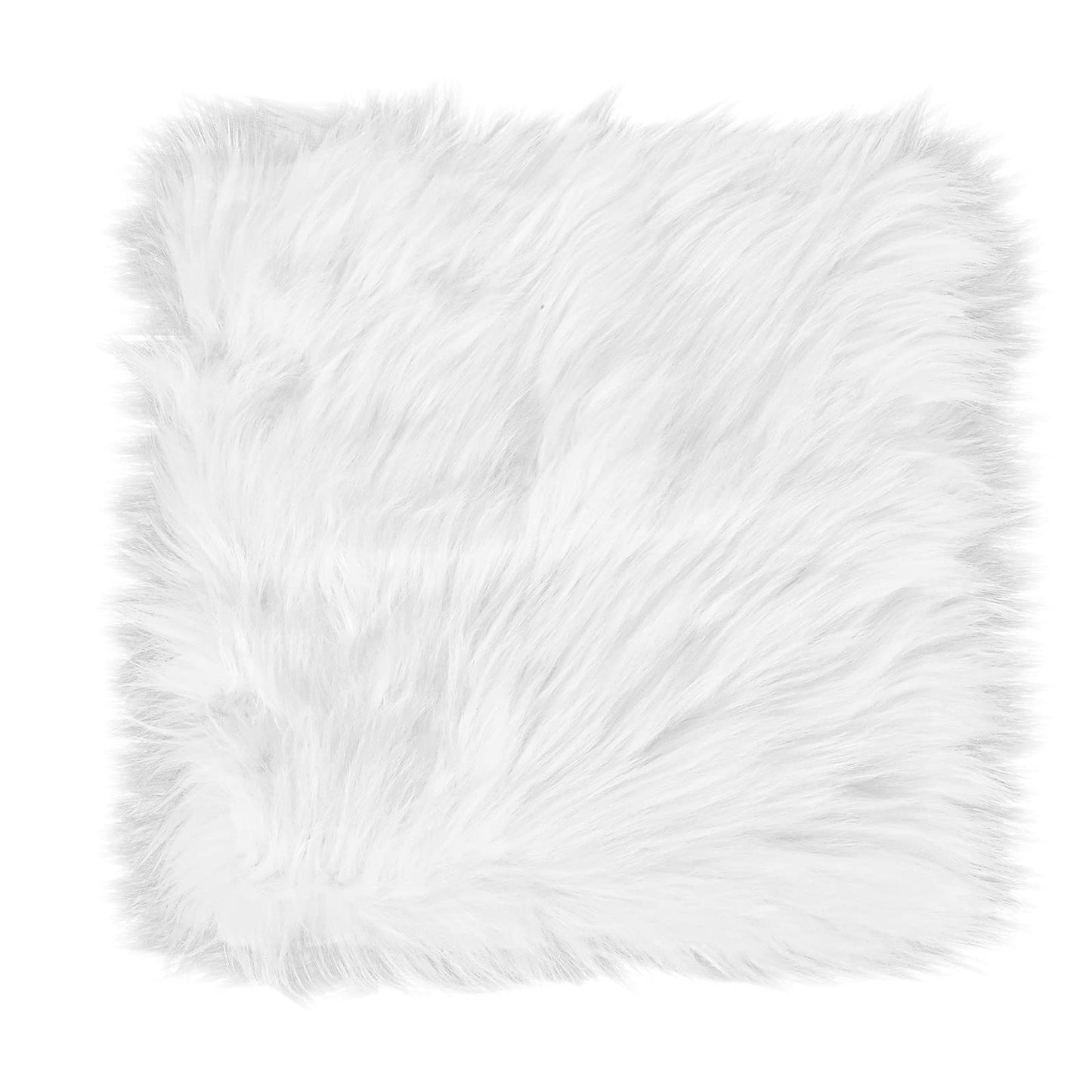 WLLHYF 10 Inches Mini Square Faux Fur Rug? Small Fluffy Area Rug Cushion for Living Room Sofa Bedroom Floor Soft Square Chair Cover Seat Pad Nail Mat for Photographing Background of Jewelry