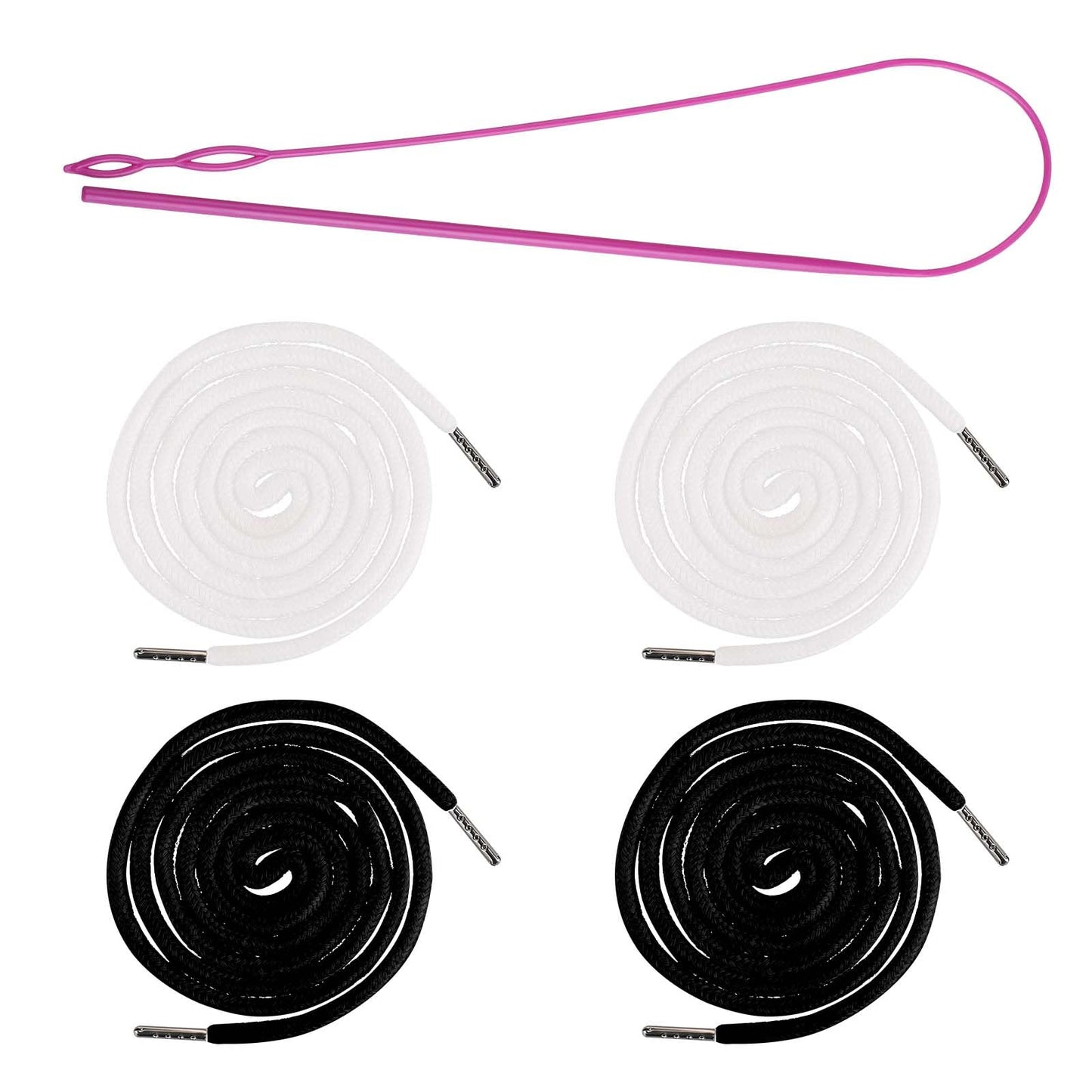 COMNICO Drawstring Cords Replacement Drawstrings, Hoodie String Replacement Clothing Drawstring with Easy Threader for Sweatpants Shorts Pants Jackets Coats Hoodies