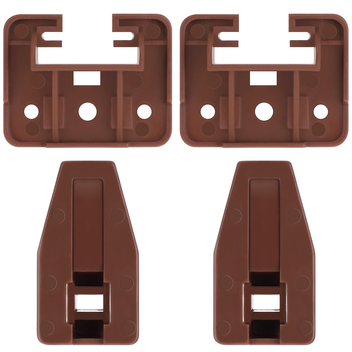 4pcs Drawer Slide Track Guide Drawer Glide Replacement Part for Center Mount Drawer Drawer Plastic Positioner Furniture Accessories for Dressers Hutches Nightstand Drawer Systems Repair Kit