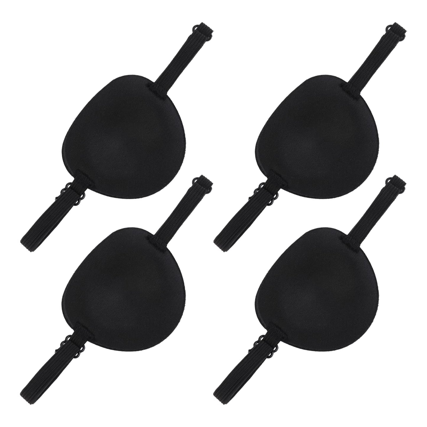 Sibba Adjustable Eye Patches 4 PCS for Adults Children Kids, Medical Eye Patch Adjustable, Adjustable Pirate Eye Patch for Left or Right Eyes Lazy Amblyopia and Cosplay