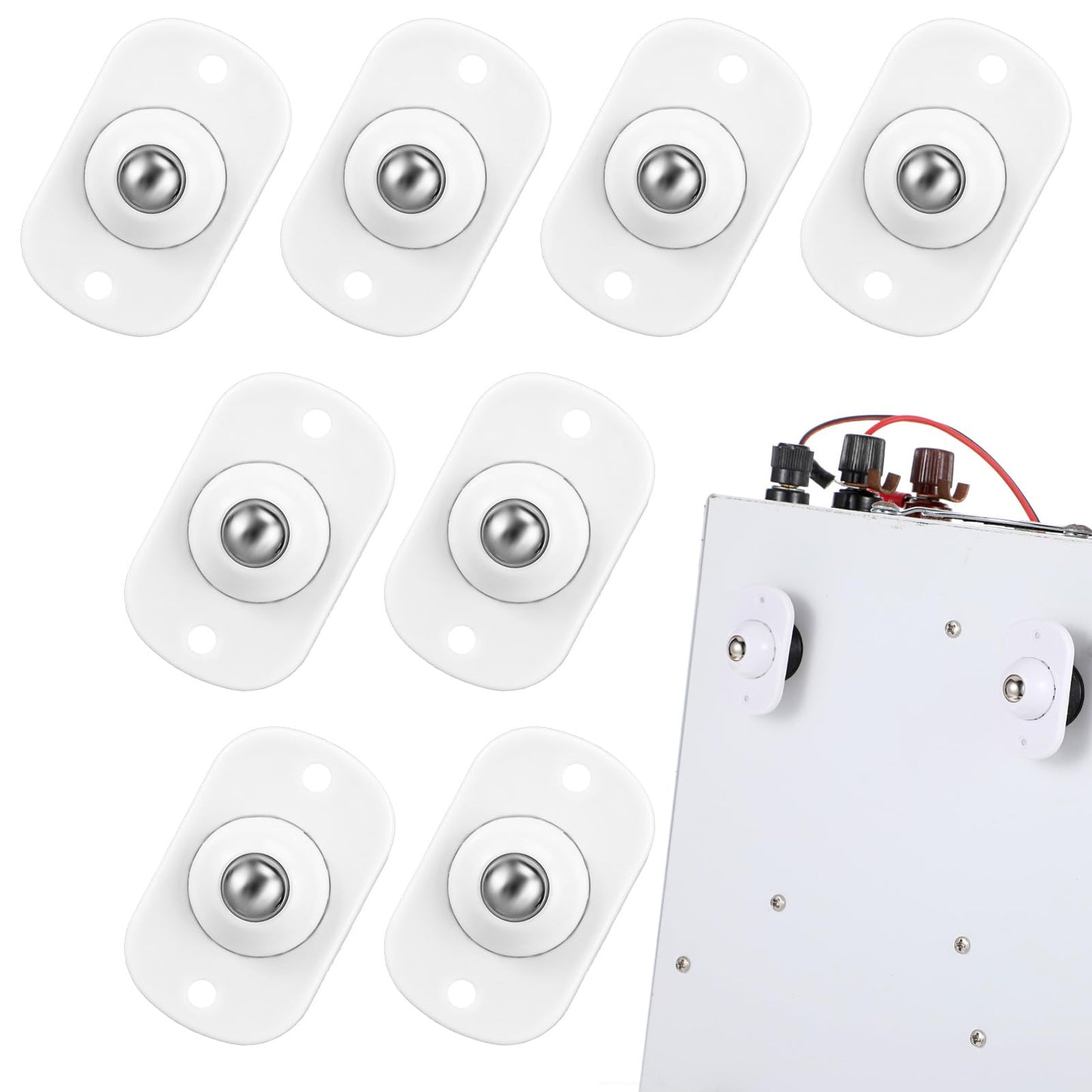 Wanmu Furniture Sliders Appliance Rollers, 8 Pcs Self-Adhesive Casters, Appliance Sliders for Kitchen Appliances, 360°Rotating Mini Universal Caster Appliance Sliders Suitable for Moving Appliances