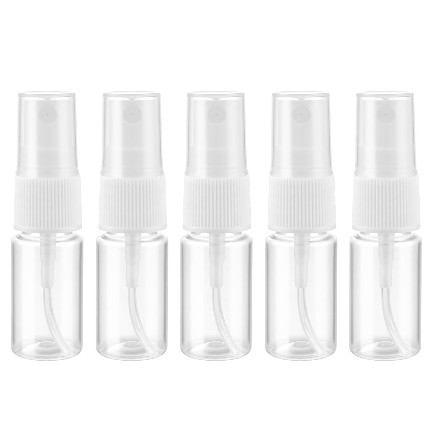 5PCS Small Spray Bottles, 10ML Mini Travel Spray Bottles Travel Bottles Refillable Liquid Containers, Fine Mist Sprayer Bottle, Transparent Plastic Atomiser for Essential Oil, Cosmetic, Perfume