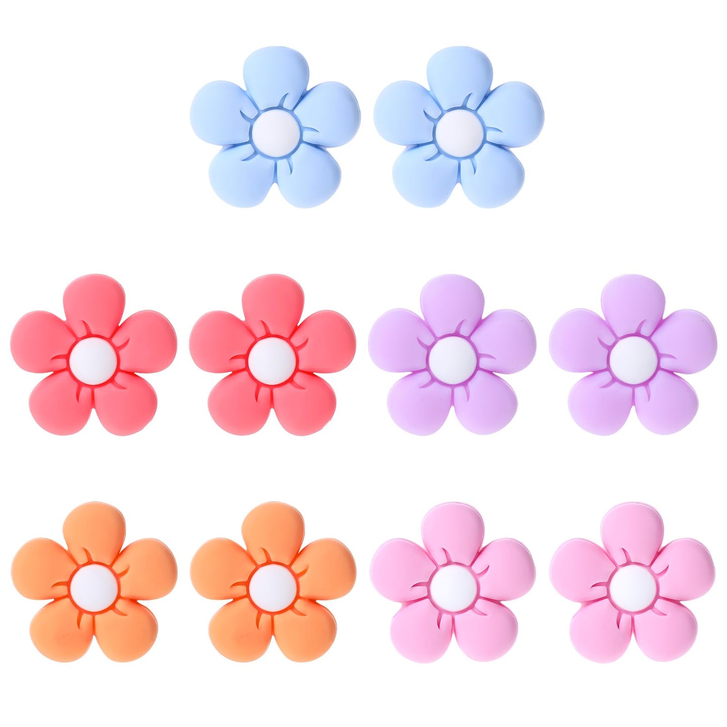 10pcs Cute Flower Needle Point Protectors Silicone Needle Point Protectors Knitting Accessories & Supplies Knitting Needle Stoppers End Caps Stitch Stoppers for Knitting Crochet Notions Accessories