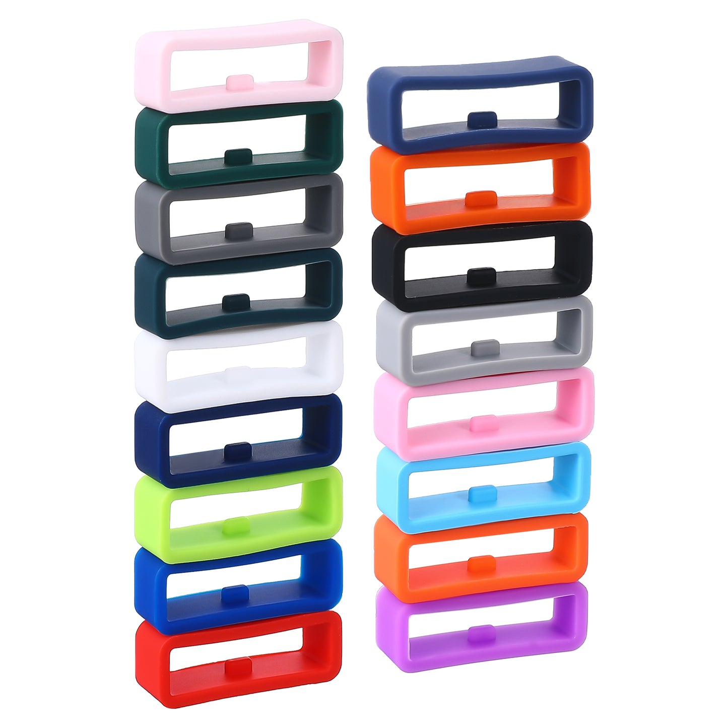 17 Pcs Silicone Fastener Rings 20mm Band keepers Watch Strap Security Protectors Watch Secure Holder Loops Band Locks for Multi-Color Connector Replacement Smartwatch Retainer Universal Fit