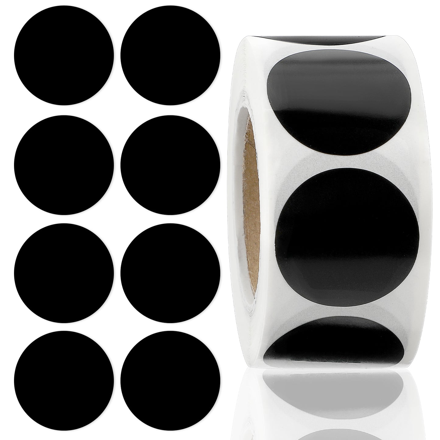 500 PCS Black Circle Stickers 1 Inch Dot Blank Labels Adhesive Stickers Coding Labels Envelope Seals Can Writing for Sale Price Jam Canning Home Classroom Office Student