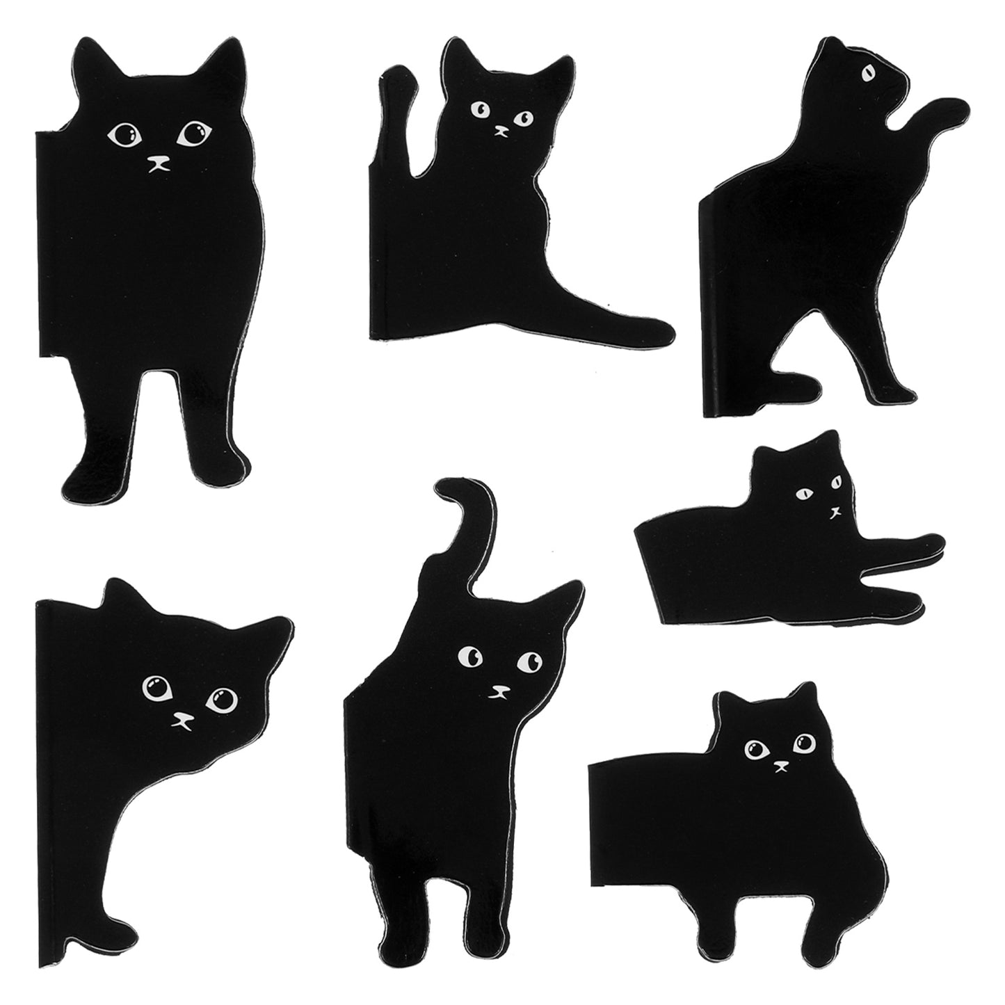 Sibba Black Cat Cute Bookmarks Set Magnetic Bookmarks for Book Lovers Kawaii Bookmark Cat Book Markers Magnetic Book Page Clips for Kids Students Teachers Home Office(Style C)