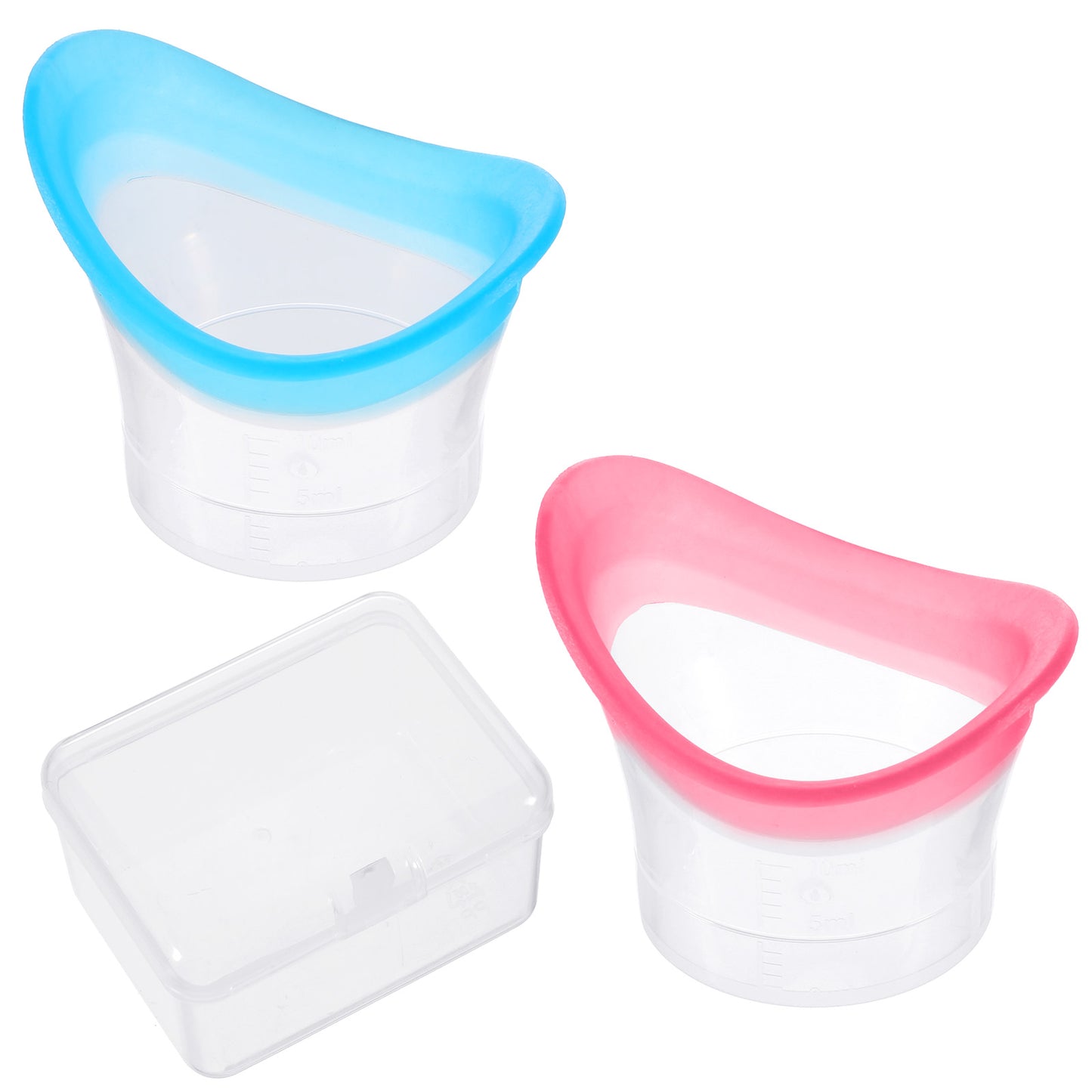 2pcs Eye Wash Cup Eye Wash Bath Kit Eyes wash Cleaner Kit Silicone Eyes Cleaning Cup Tool Manual Portable Eyes Care Tool Eye Cleaner for Eyes Rinse Clean Dust Makeup Irritants Soothing Tired Eye
