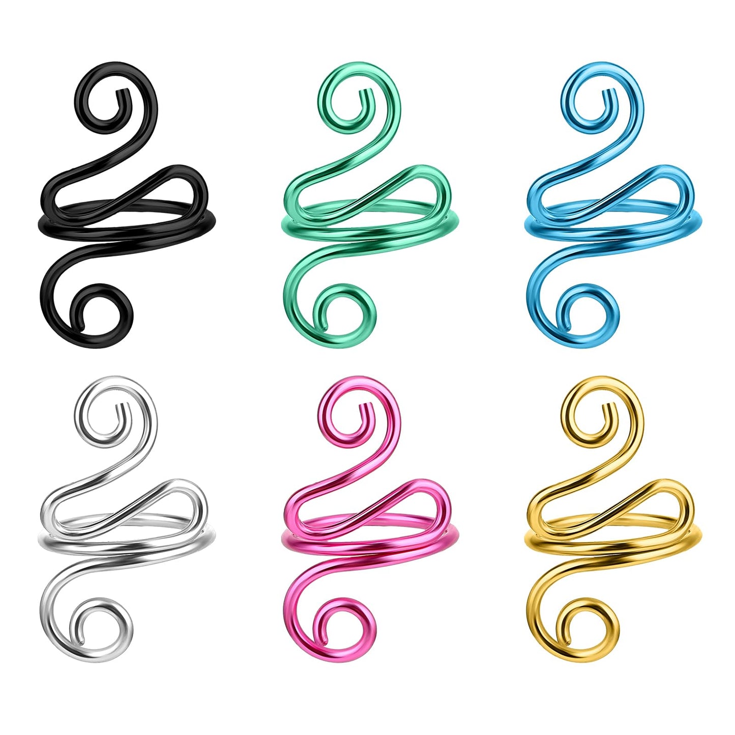 6Pcs Adjustable Hook Ring Handmade Crochet Tension Ring Finger Knitting Thimble Ring Companion Ring Left Right Yarn Tension Control Ring Accessories for Women Crocheters Lovers Mom Birthday