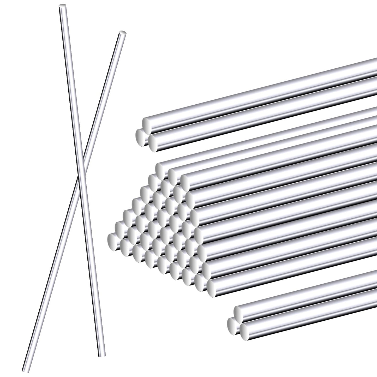 100 Pcs Flat Clear Sticks, 12 Inch Acrylic Rod, Cake Dowels Model Sticks