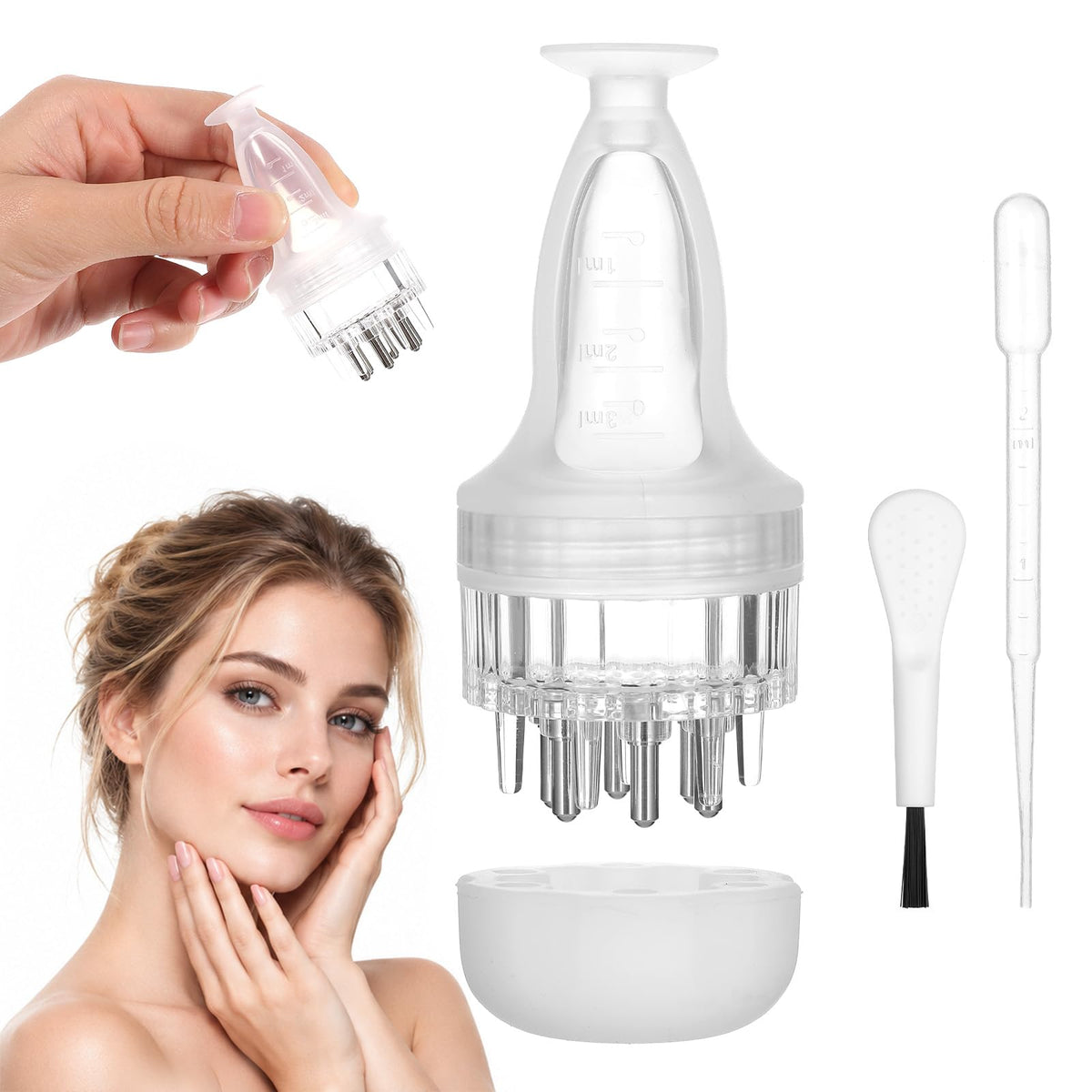 Qianyu 3 Pcs Hair Oil Applicator Tool Scalp Applicator Serum Dispenser