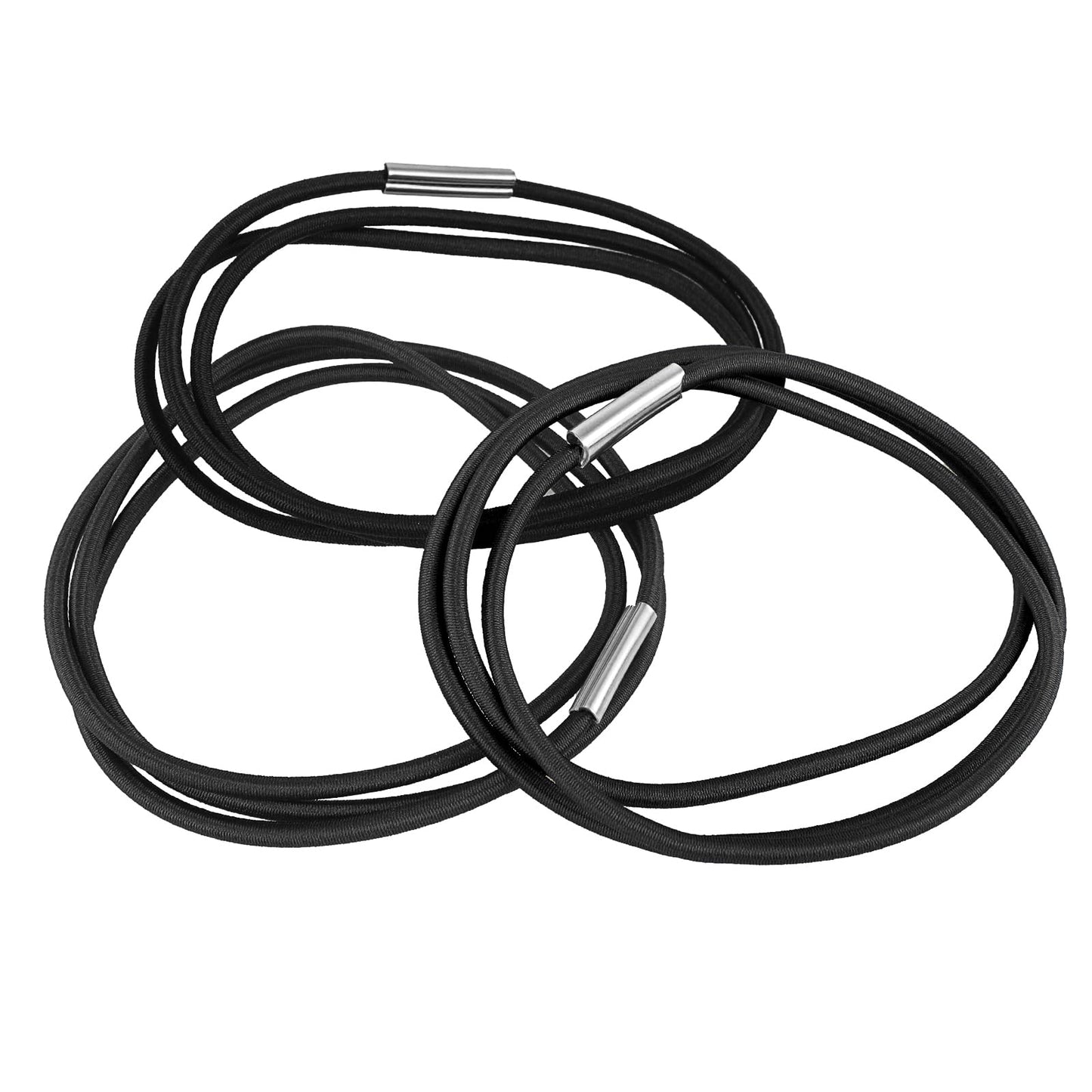 YUXIANLB Trash Can Rubber Bands Set, 3 Pcs Trash Can Bands Trash Rubber Bands Fits 13 to 30 Gallon Garbage Cans, Durable Rubber Bands Elastic Bands for Home Office School (Black)