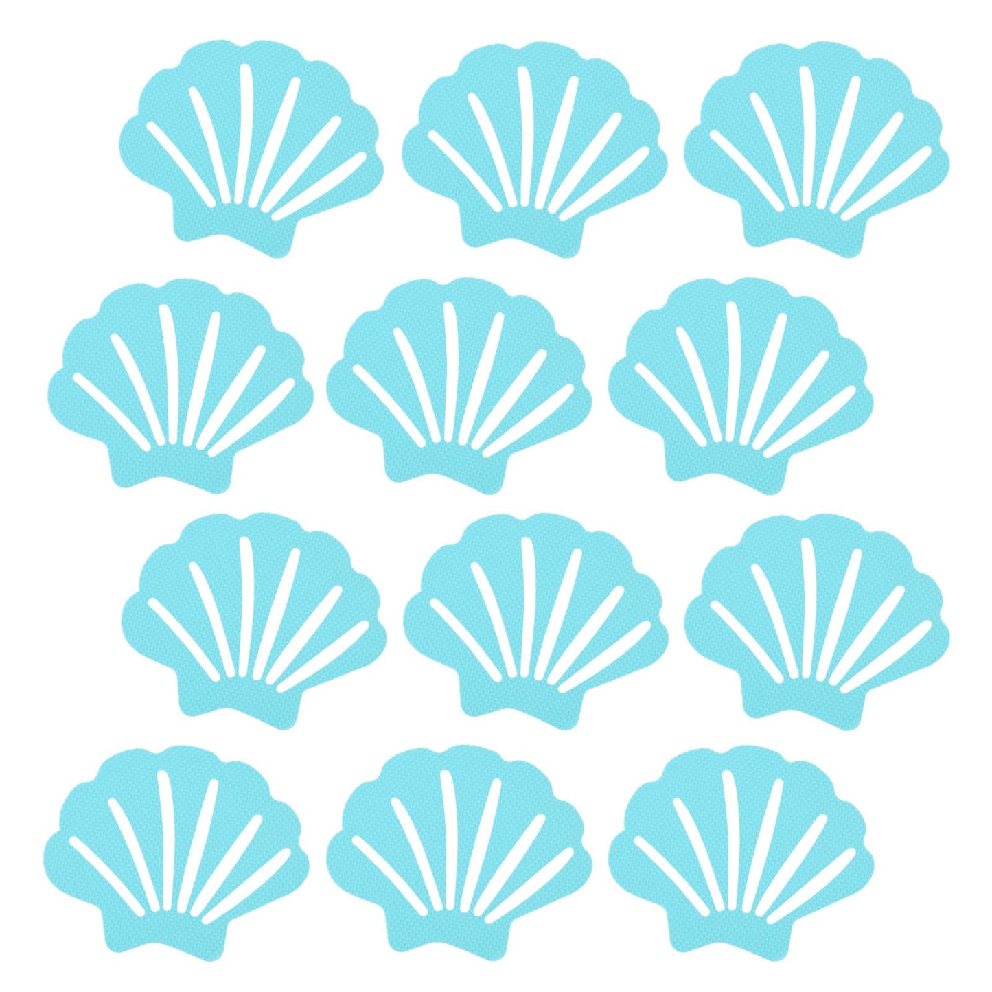 Bathtub Stickers Non-Slip 12Pcs Shell Shaped Tubs Safety Shower Treads Adhesive Appliques Anti Slip Shower Stickers Anti Skid Decals for Bathroom Bathtub Pools Boats Floor Stairs Ladders