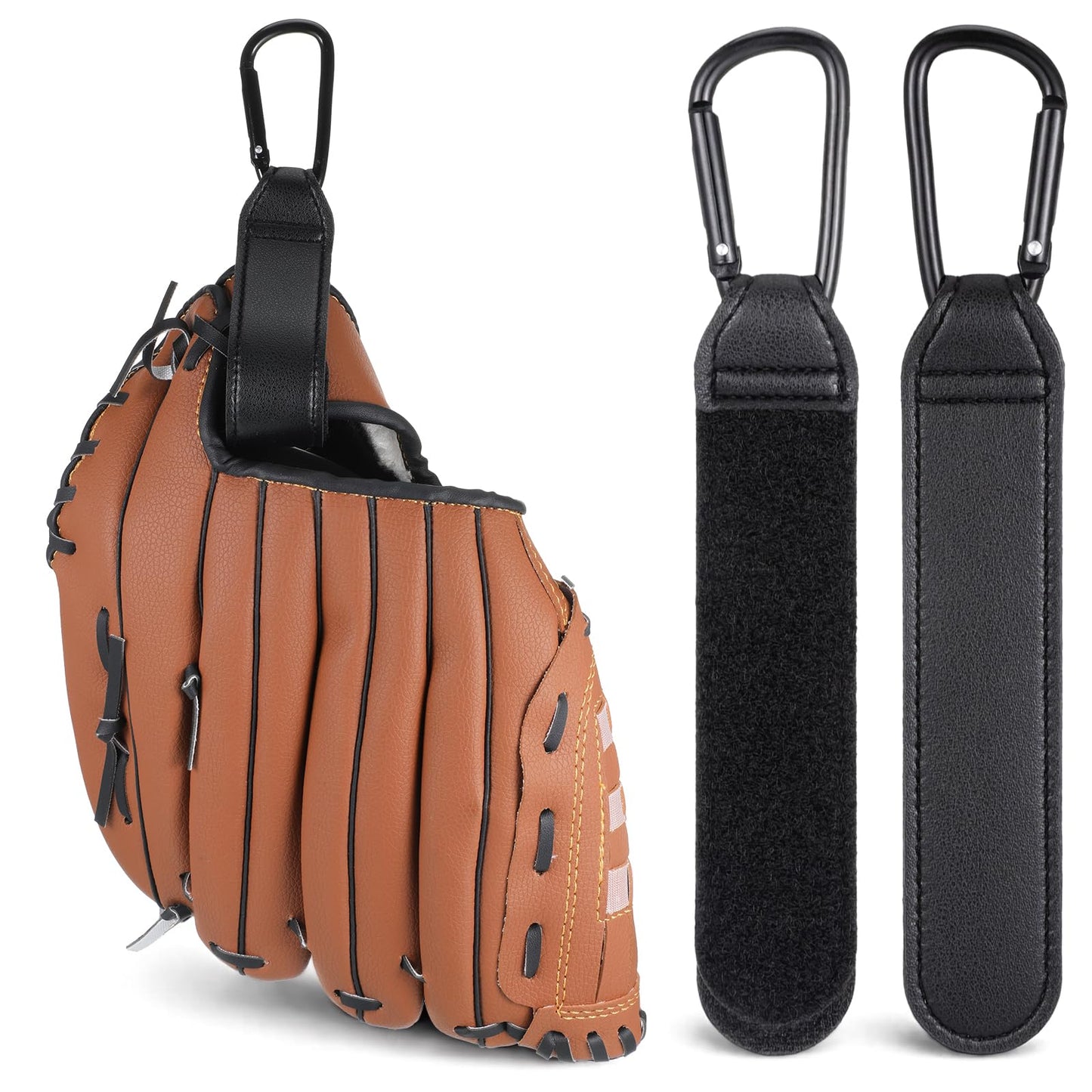 Gjinxi 2pcs Adjustable Baseball Glove Clip for Hanging Bags, Training Sports Gear Holder with Hanging Loops Travel Protection Accessories Strap Bag Attachment Organization Tool for Drying Team Gifts