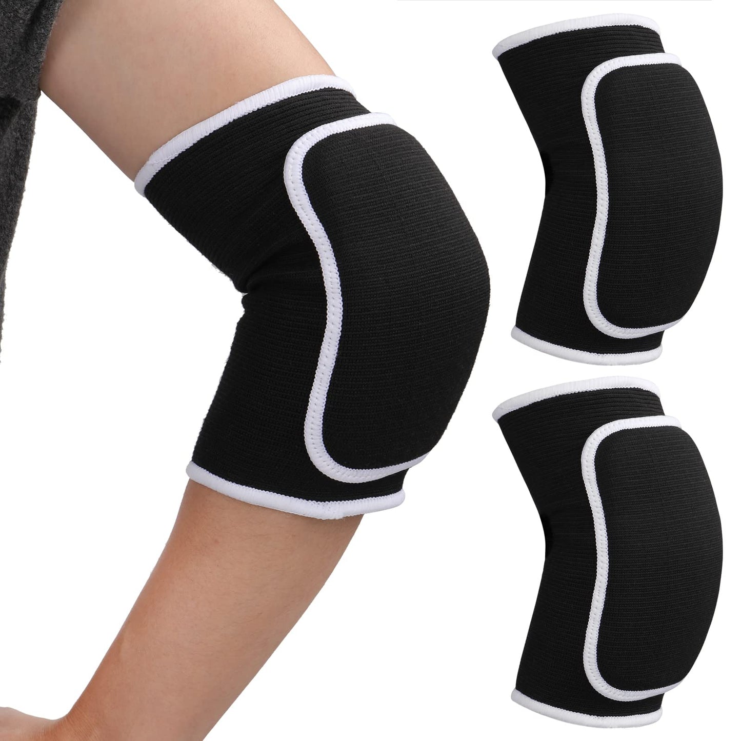 WLLHYF 1 Pair of Elbow Pads with Thick Sponge Padding Breathable Elbow Wraps Arm Brace Support Fitness Tendonitis Support Tape for Kids Child Girls Boys Teens Men and Women
