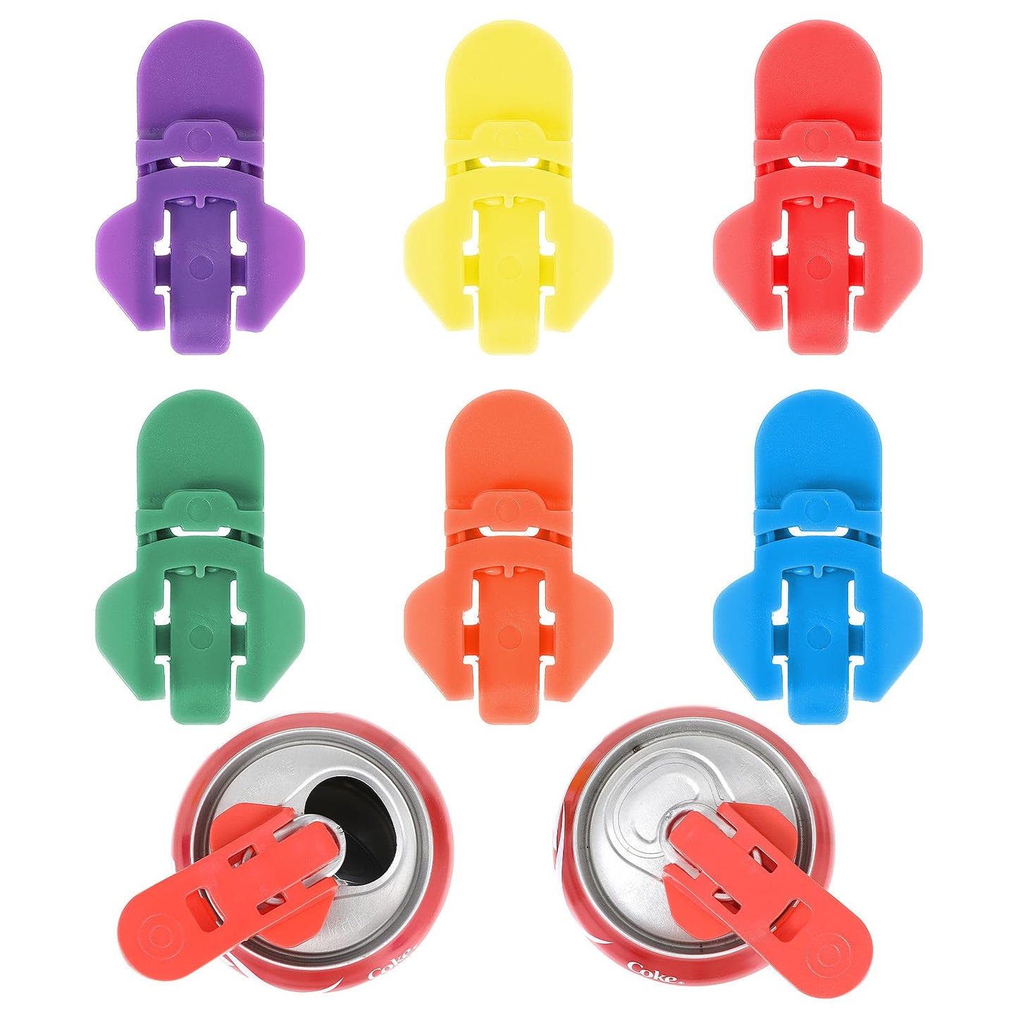 6 Pcs Manual Easy Can Opener, Colorful Drink Can Protector Cap Soda Beer Can Opener Beverage Can Top Ring Opener Tool from Bugs Bees Dust at The Party BBQ Beach