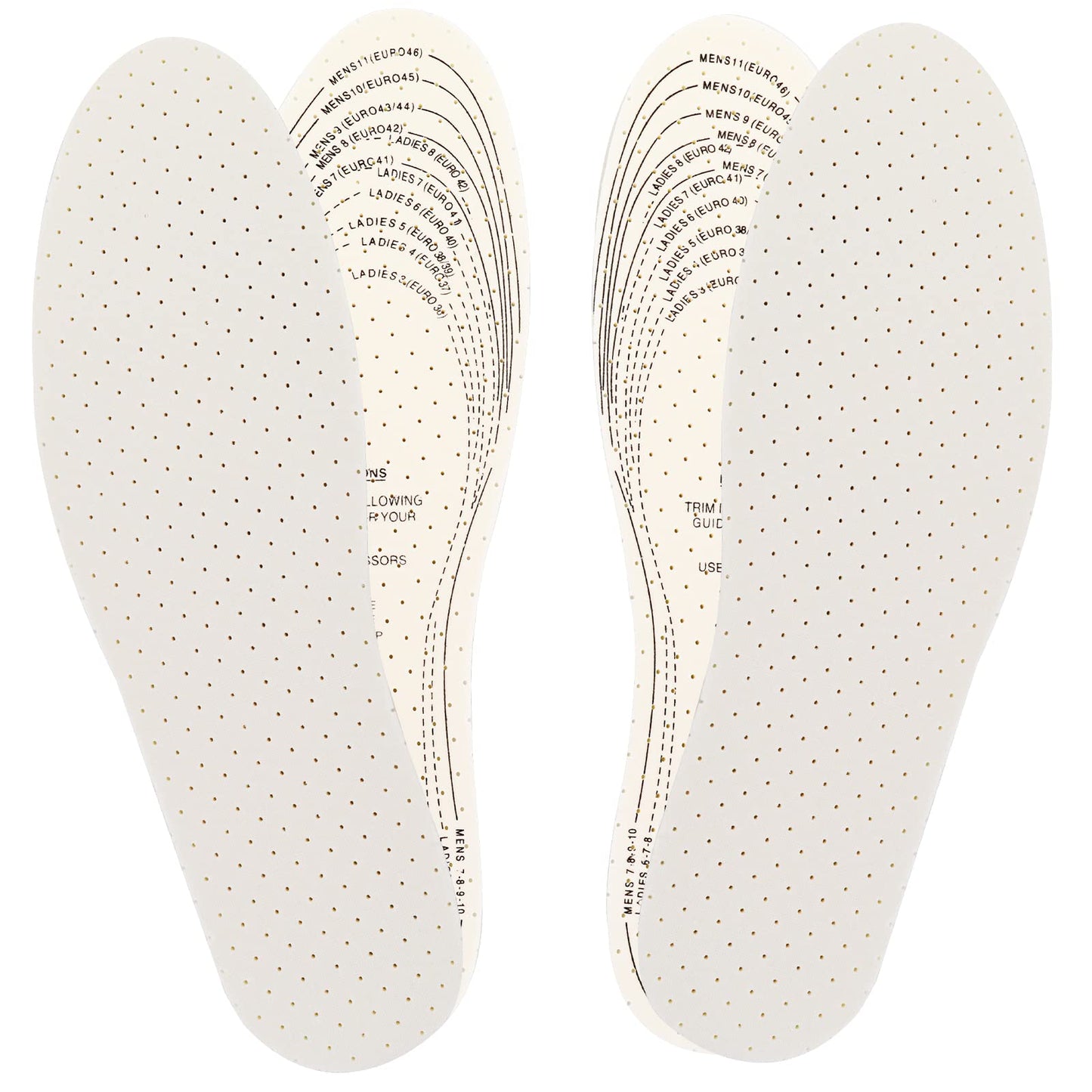 Sibba Foot Pads Shoe Inserts Insoles Sole Protector 2 Pairs Breathable Cuttable Memory Foam Sneakers Filler Cushions Bottom Liners Replacement Loose Too Big Heel Sandal Comfort for Women Men
