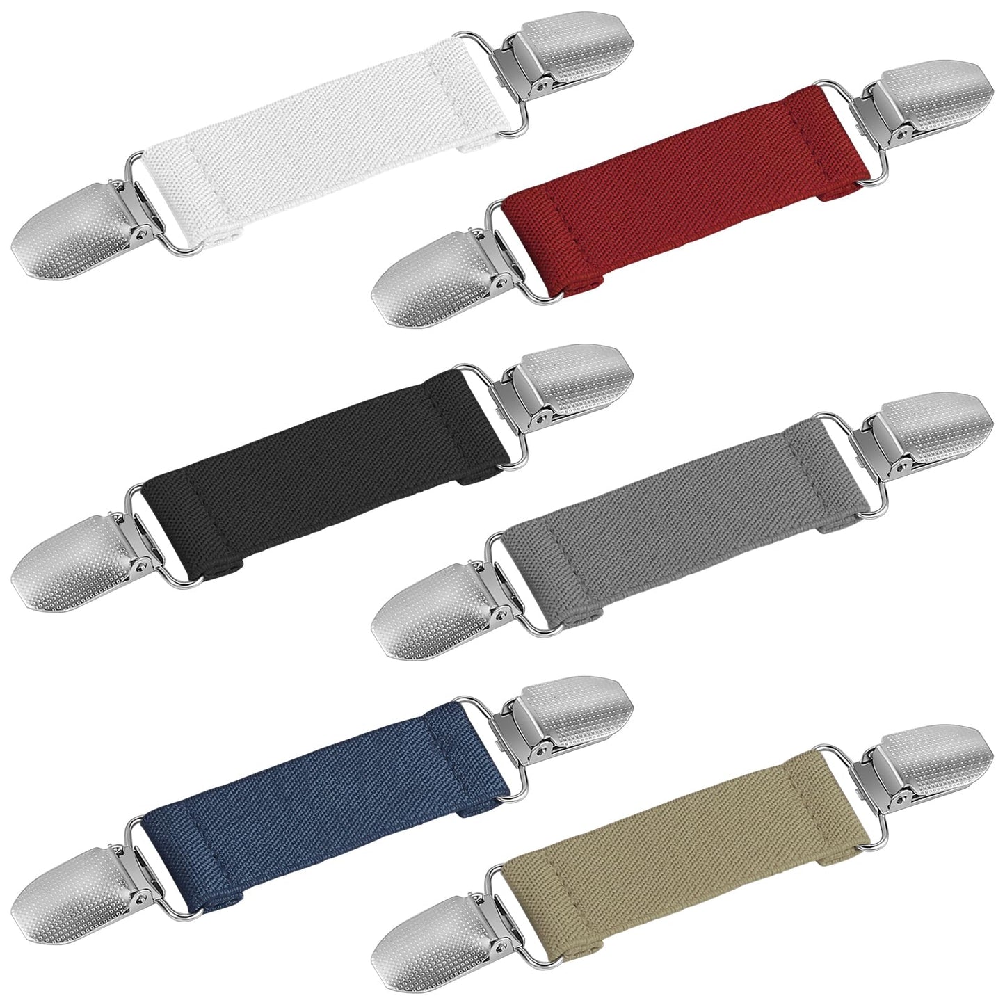 Sibba Brooches Pins Dress Clips 6 PCS Fabric Shirt Clothing Waist Back Cinch Clasps Sweater Hold Together Of Shawl Clothes Tighten Fasteners Fitting Tightener Collar Invisible Adjuster Elastic Ties