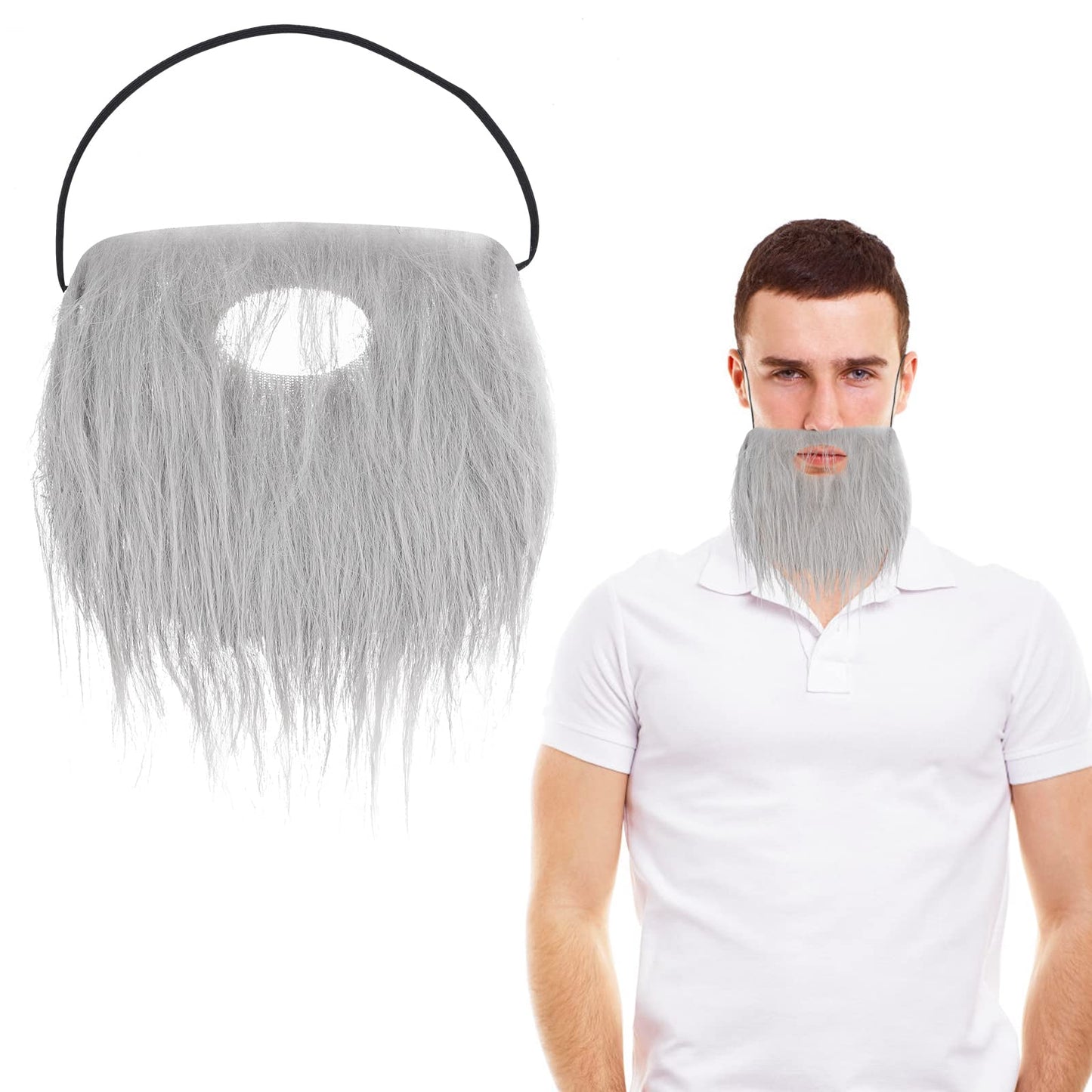 Sibba Party Fake Beard, Fake Mustaches Funny Self Adhesive Novelty Moustache Festival Party costume and Christmas Supplies Decorations Masquerade Party