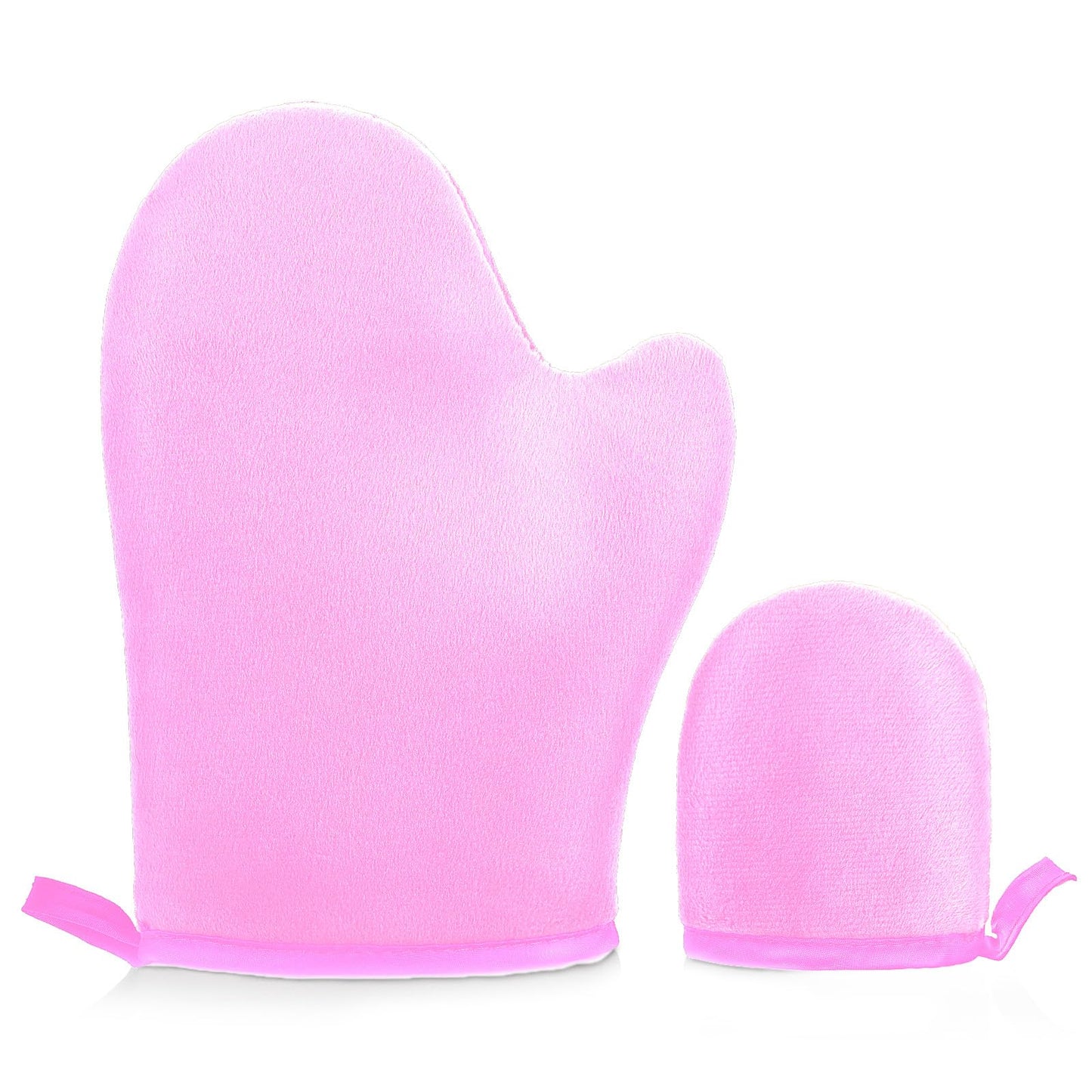 Sibba Tanning Mitt 2 PCS Self Tan Remover Glove Double Sided with Thumb Sands Foam Applicator Dark Gradual Lotion Gel Brush Kit Sunless Back Legs Face Body Liquid Sunscreens Tanner Faster Skin Drying