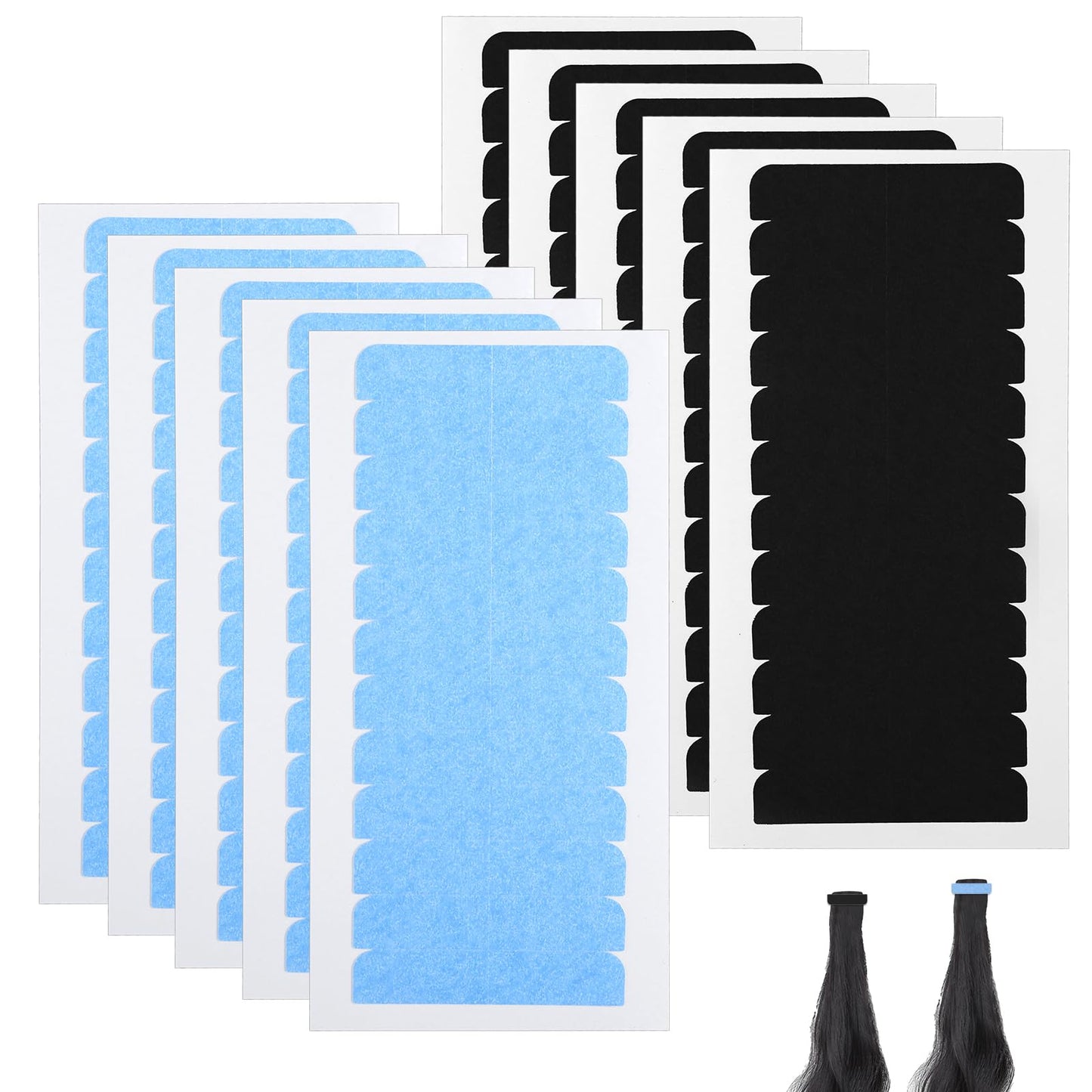 240pcs Double Sided Wig Tape, Hair Extension Tape Tabs Double Sided Extension Tapes for Replacement, Waterproof Lace Wigs Adhesive Tape Strips for Lace Front Wig Toupee