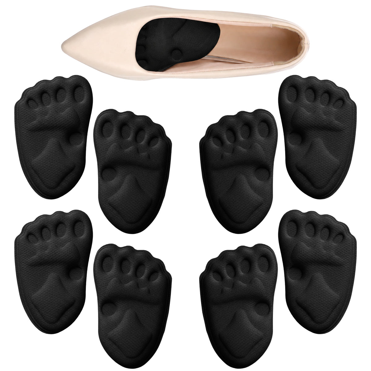 4 Pairs Shoe for Heels Ball of Foot Cushions Metatarsal Pads