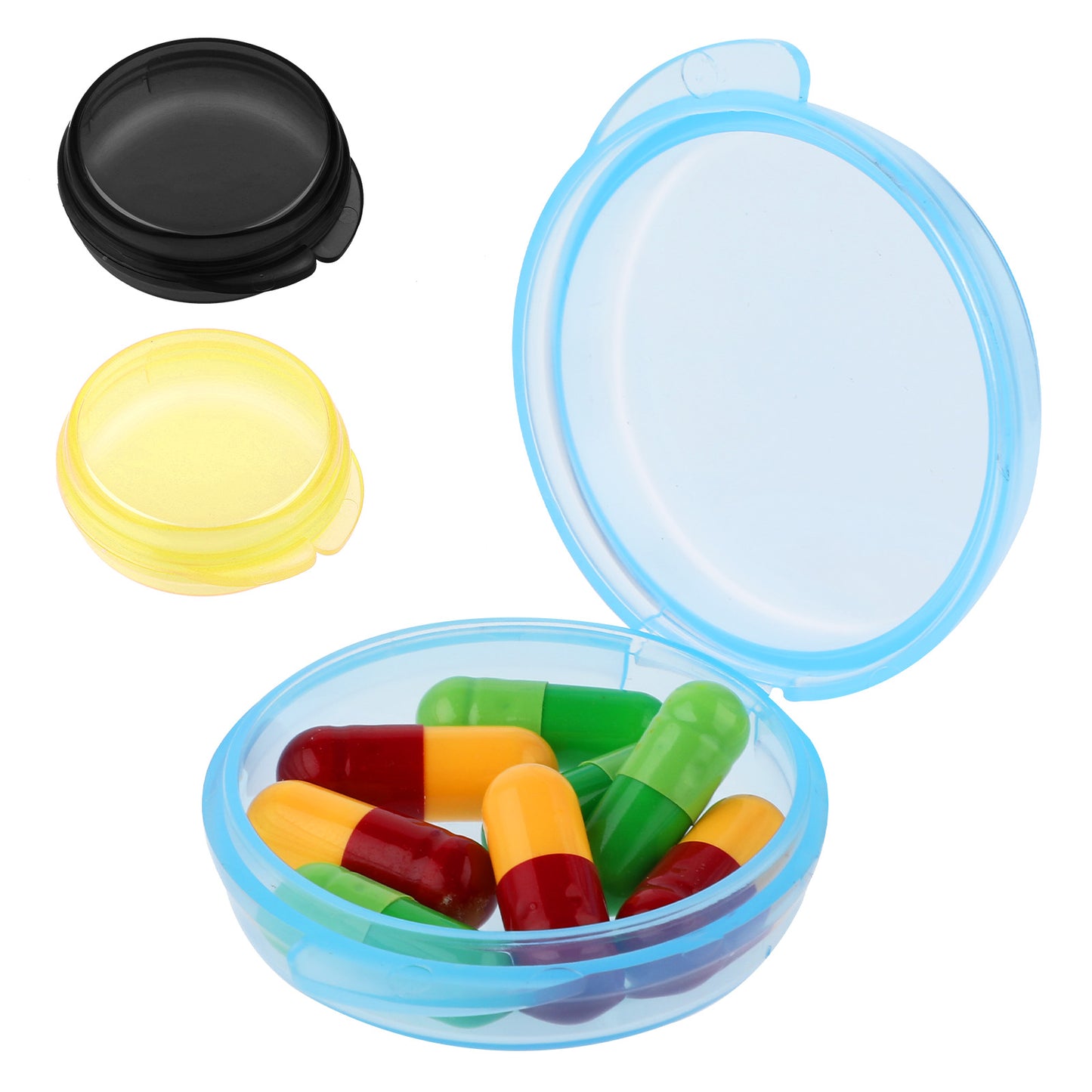 ElevateTech 3 Pack Small Pill Box Mini Pill Case Daily Pills Organizer Box
