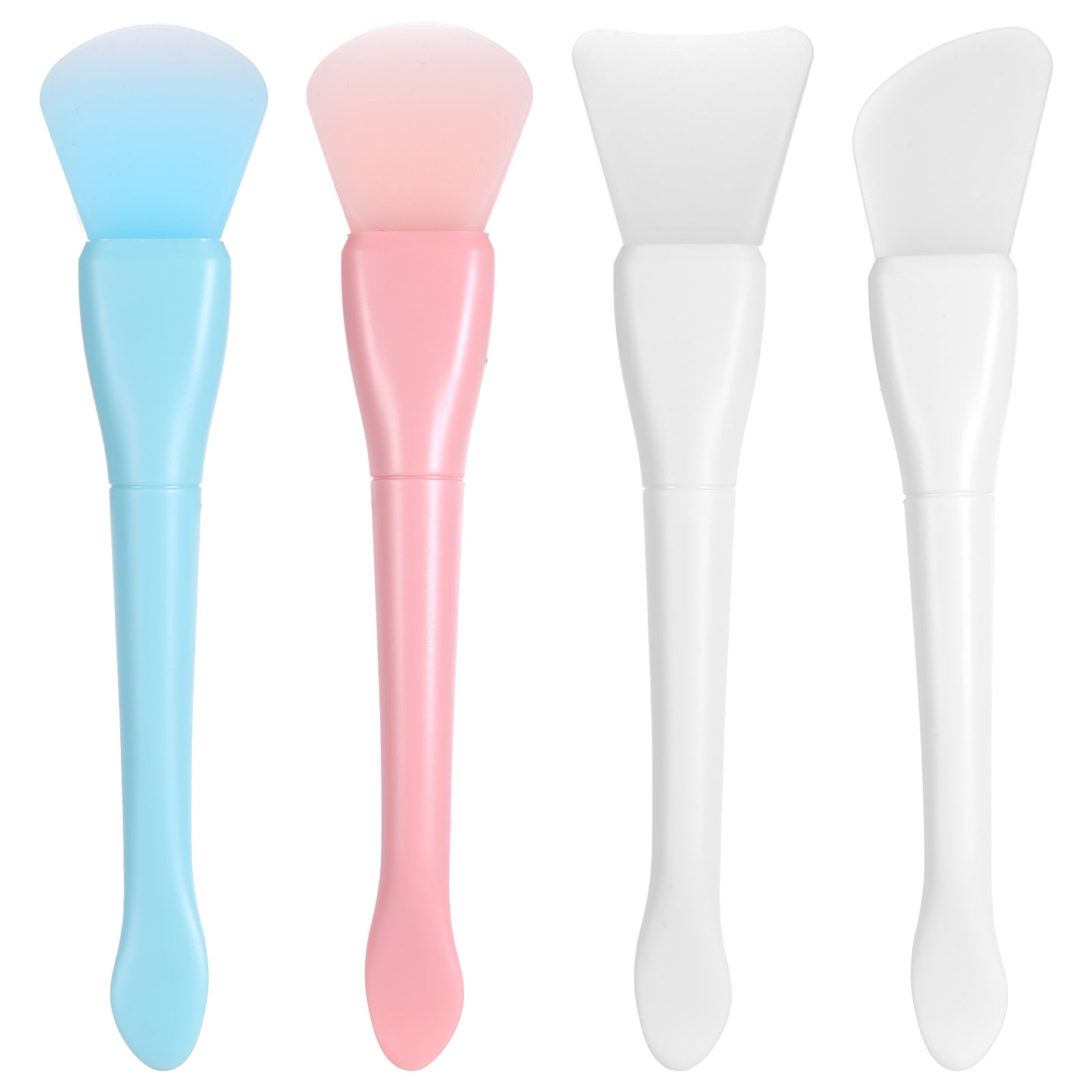 4PCS Silicone Face Mask Brush Applicator Soft Facial Mask Brush BB CC Cream Spatula Flexible Facial Mud Masks Applicators Hairless Body Lotion Butter Applicator for Clay Charcoal Body Lotion
