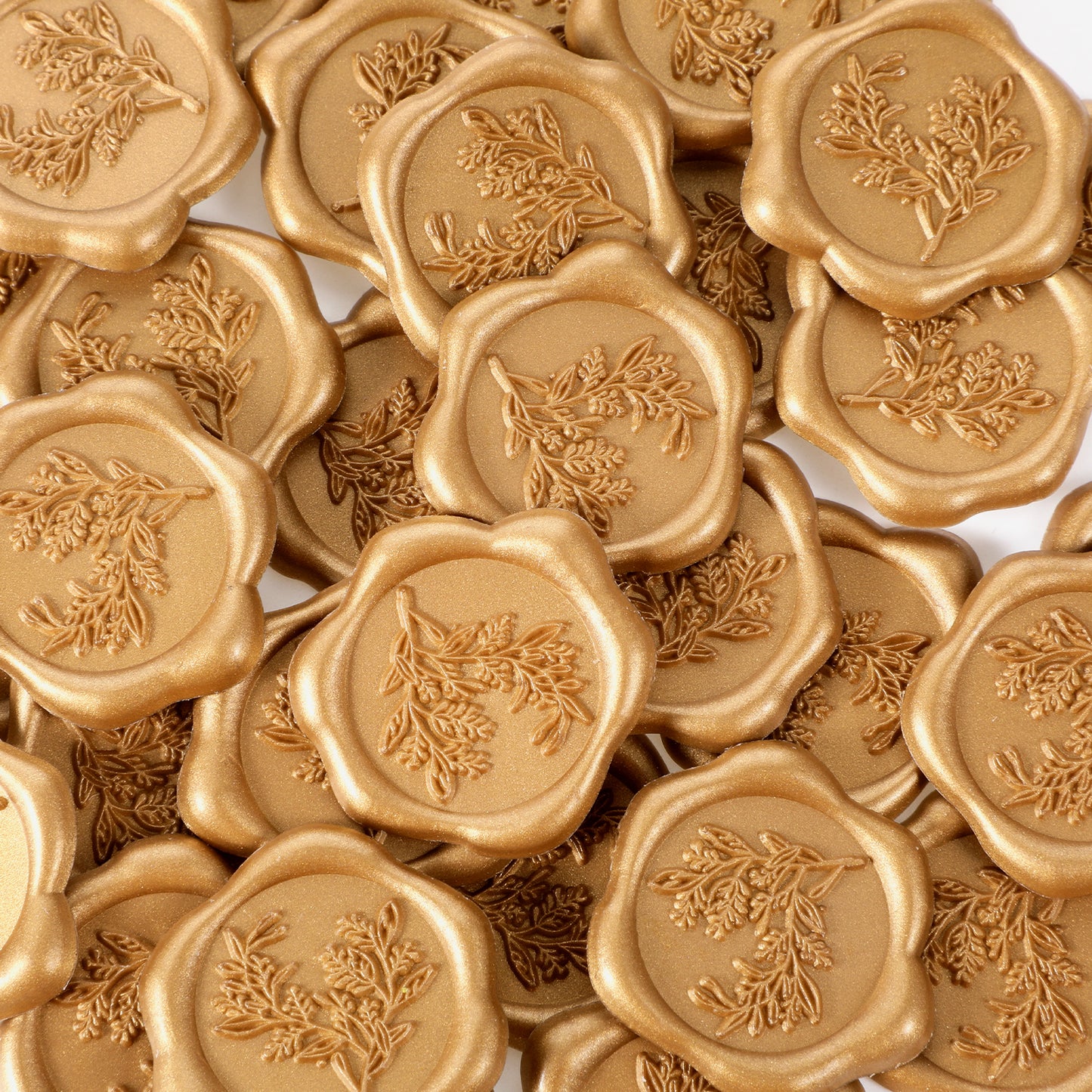 KFHENSOMR 30Pcs Wax Seal Stickers 1.2inch Eucalyptus Wedding Invitation Stickers Self-Adhesive Envelope Seals Stamp Sticker for Birthday Party Invitations Christmas Gift Wrapping